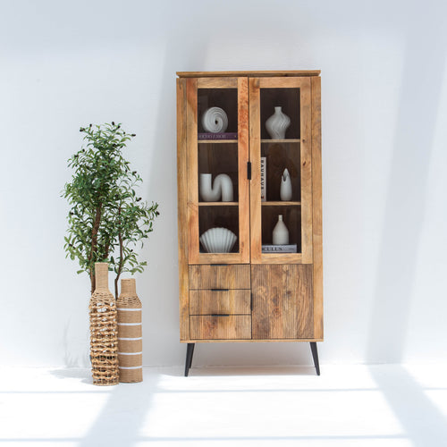 FLUTELINE WOODEN CABINET