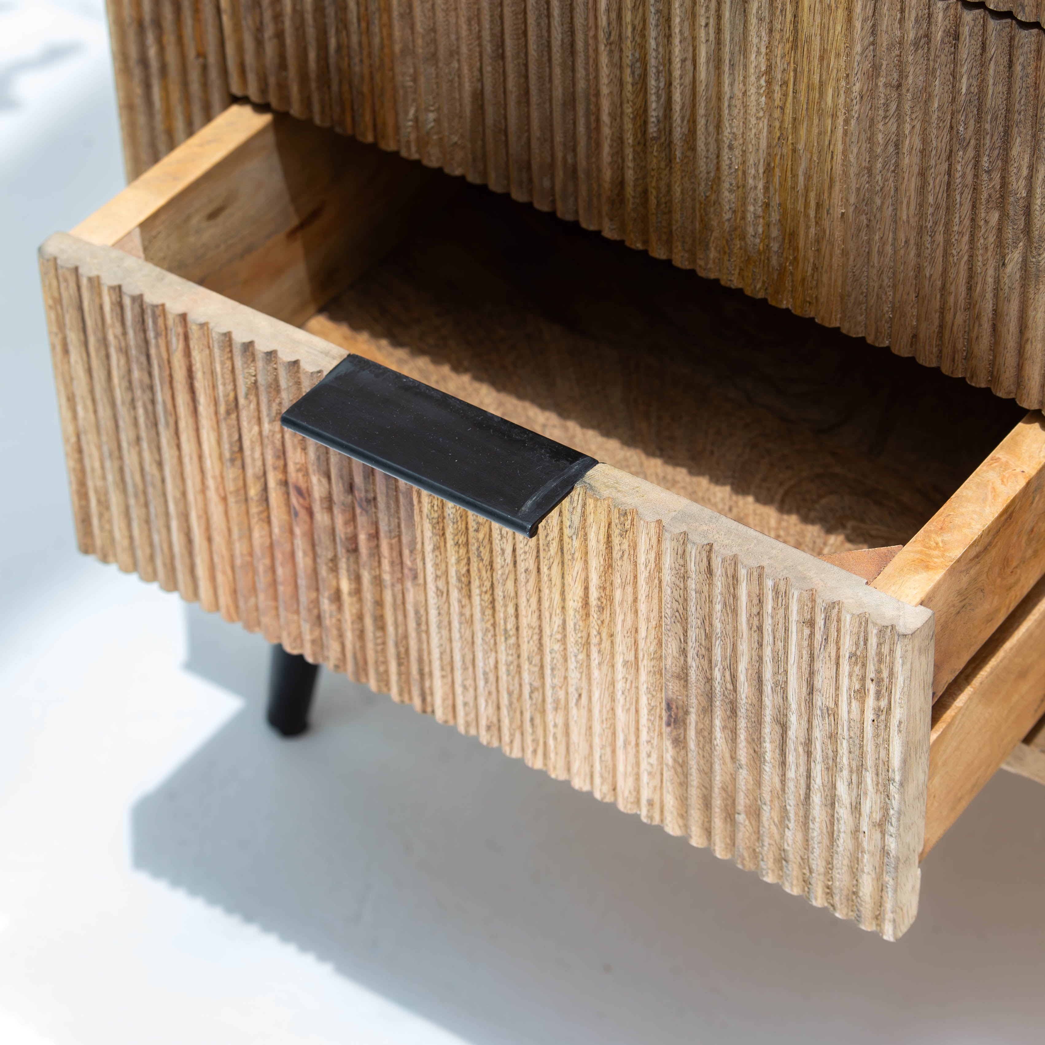 FLUTELINE WOODEN CABINET