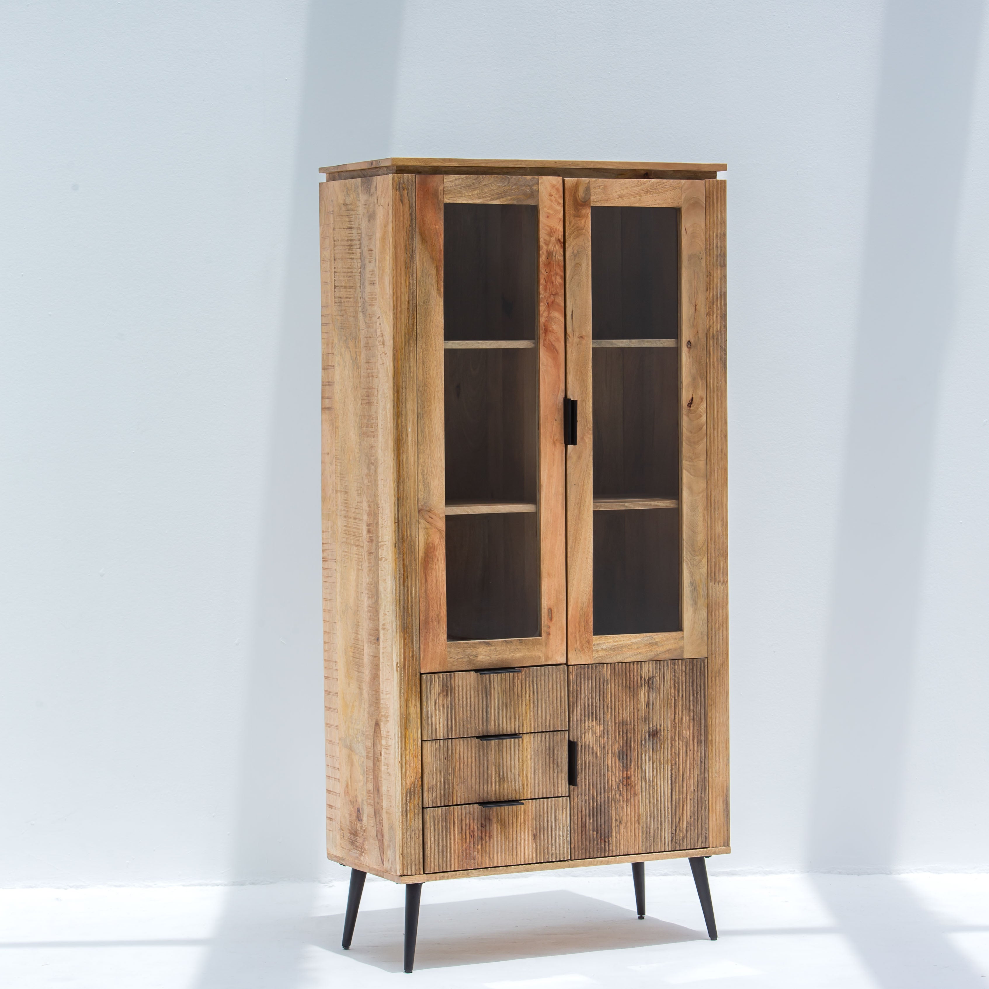 FLUTELINE WOODEN CABINET