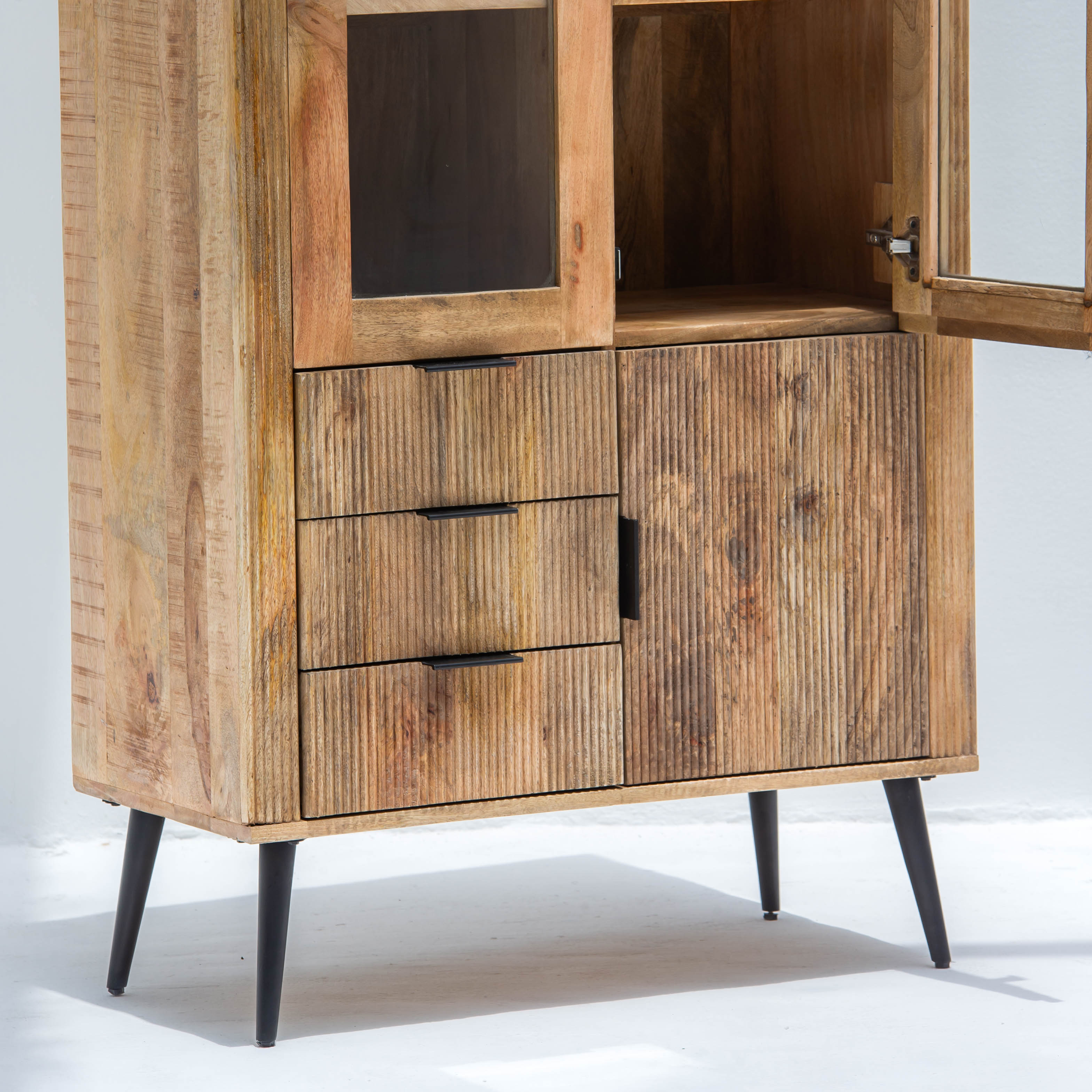 FLUTELINE WOODEN CABINET