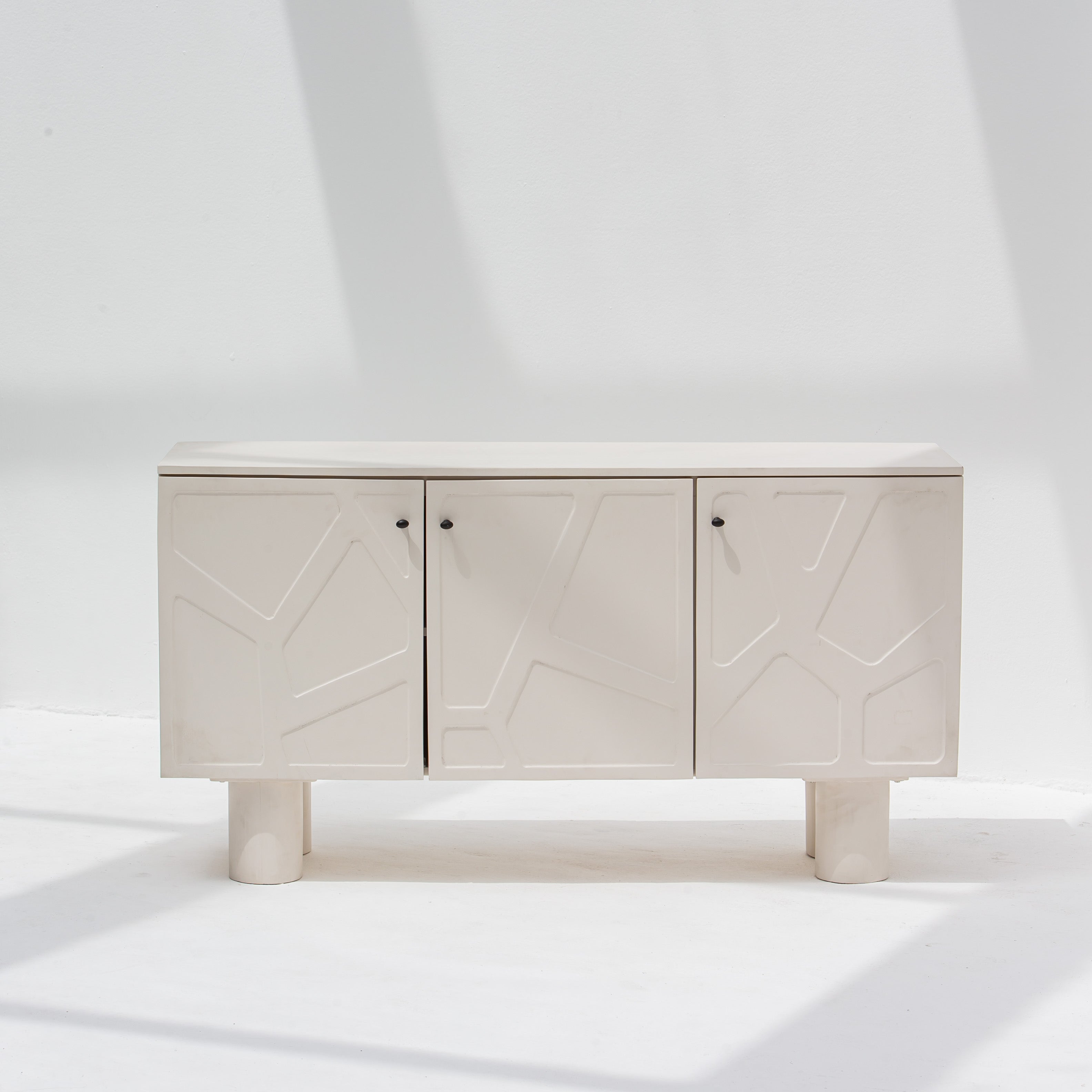 DANISH WOODEN THREE DOOR SIDEBOARD