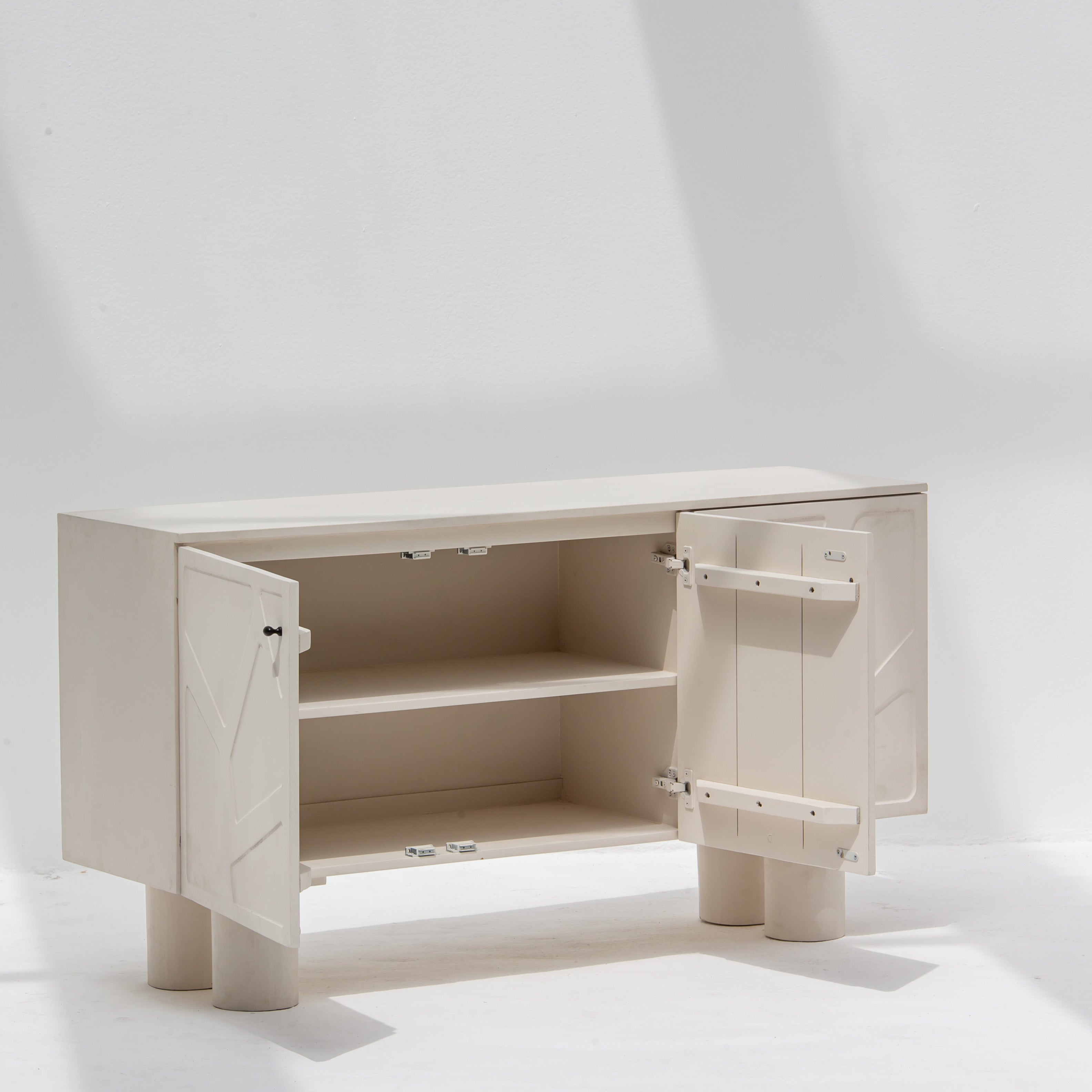 DANISH WOODEN THREE DOOR SIDEBOARD