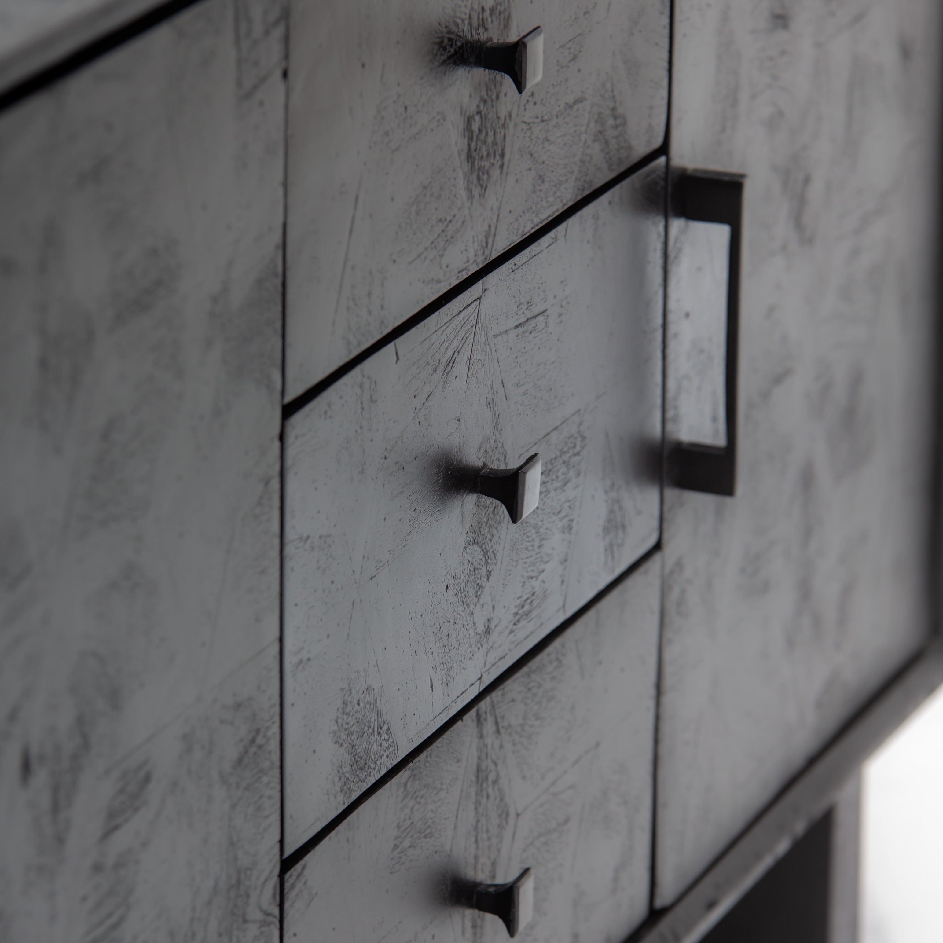 BARMER WOODEN THREE DRAWER THREE DOOR SIDEBOARD