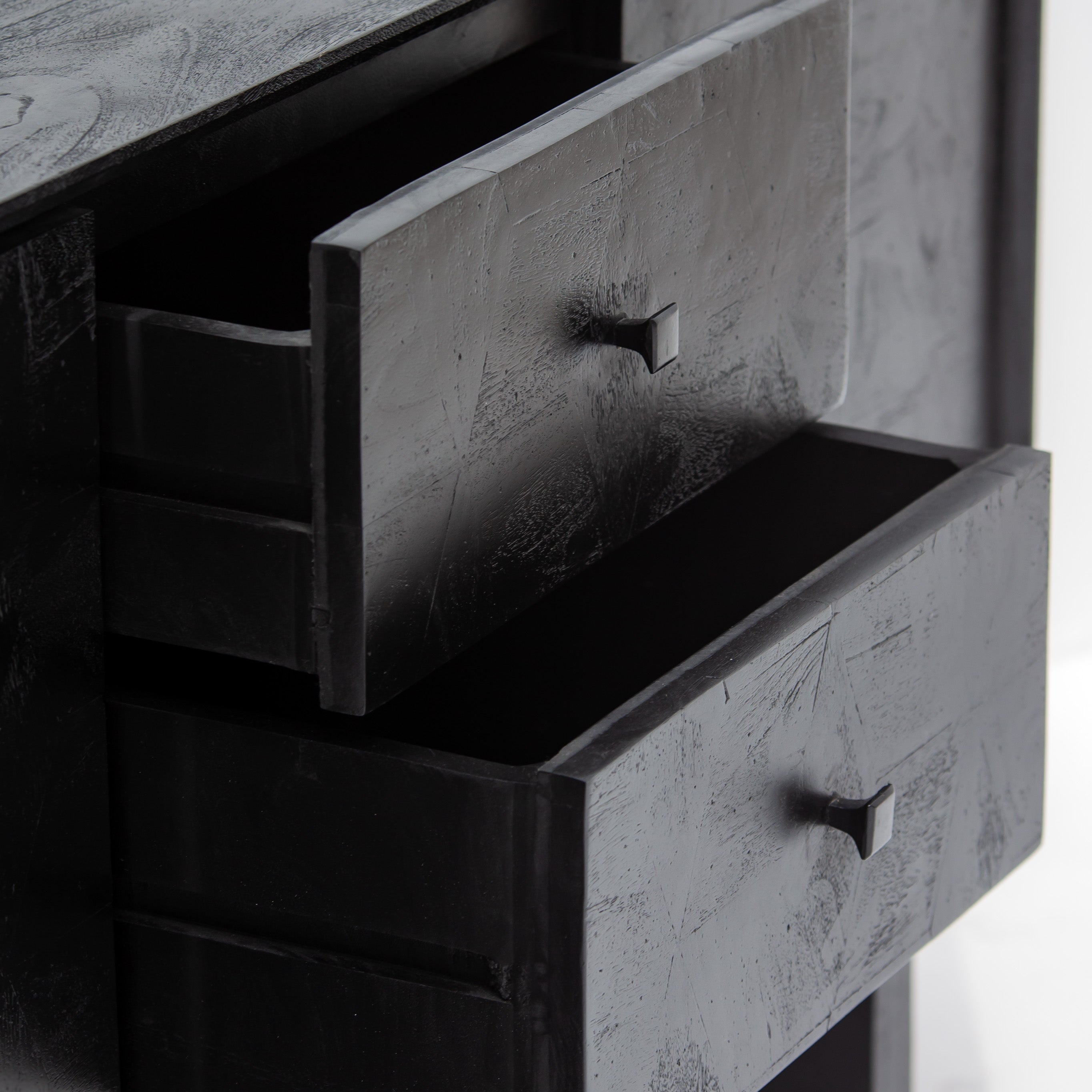 BARMER WOODEN THREE DRAWER THREE DOOR SIDEBOARD