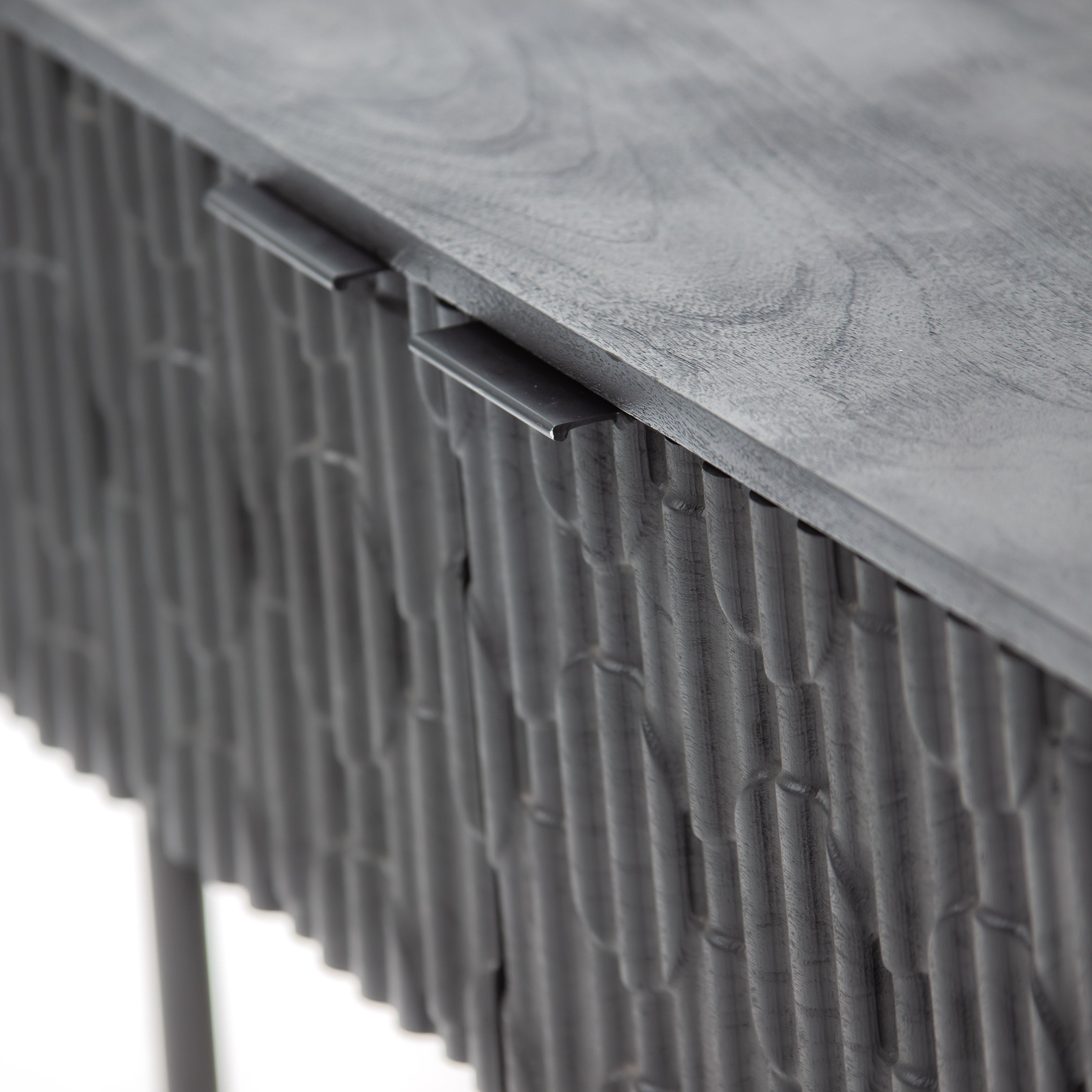 BLACK GALAXY TWO DRAWER THREE DOOR TV STAND