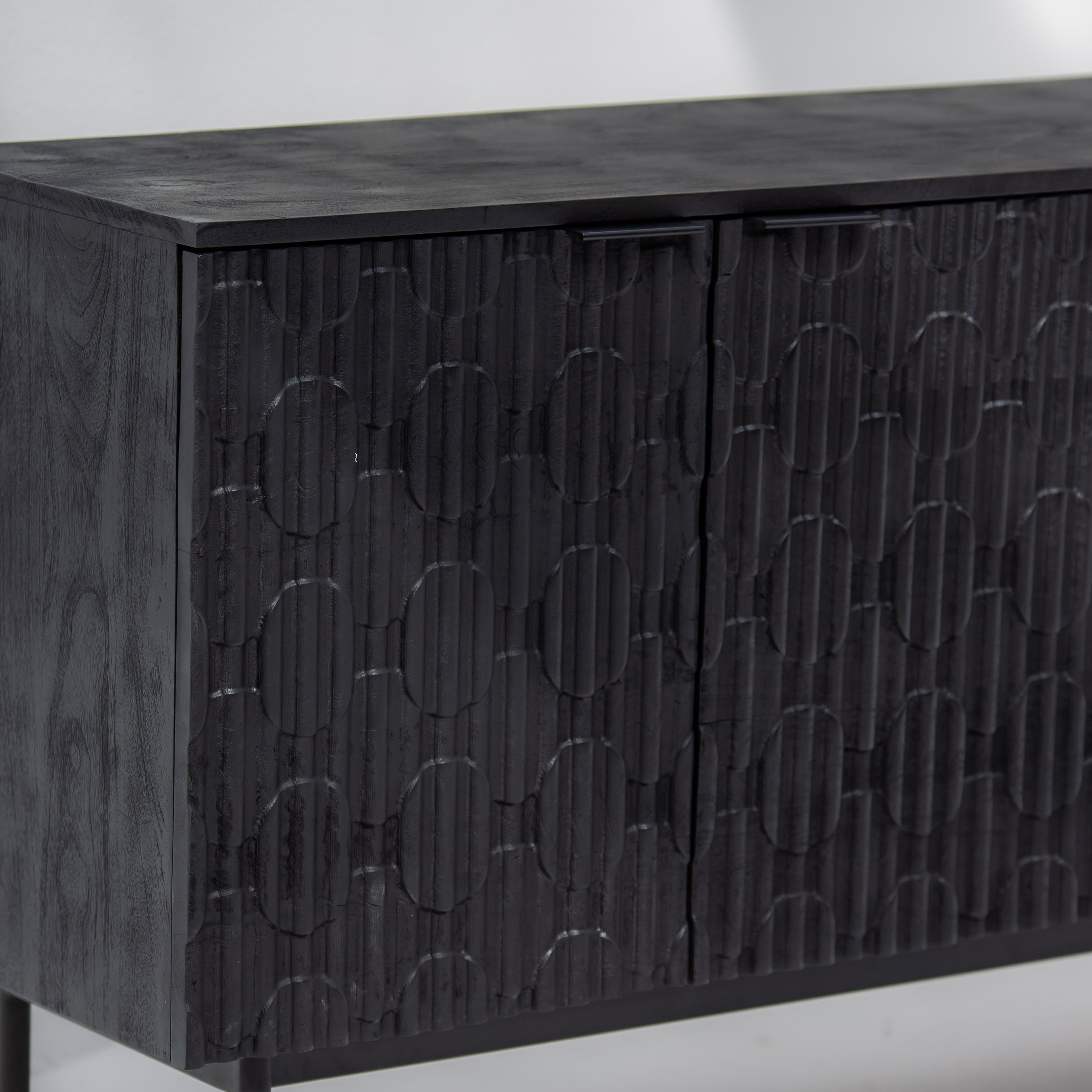 BLACK GALAXY THREE DRAWER THREE DOOR SIDEBOARD