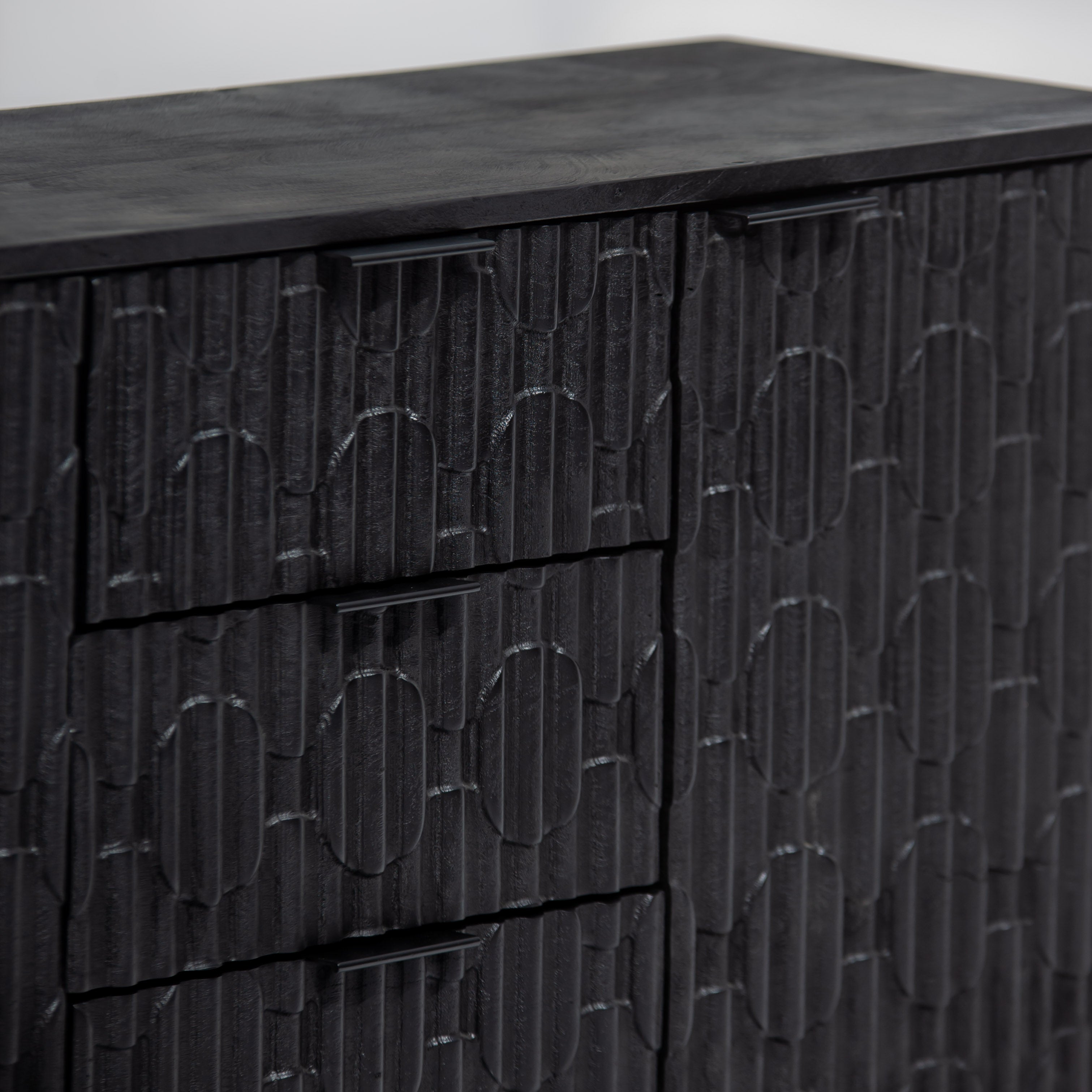 BLACK GALAXY THREE DRAWER THREE DOOR SIDEBOARD