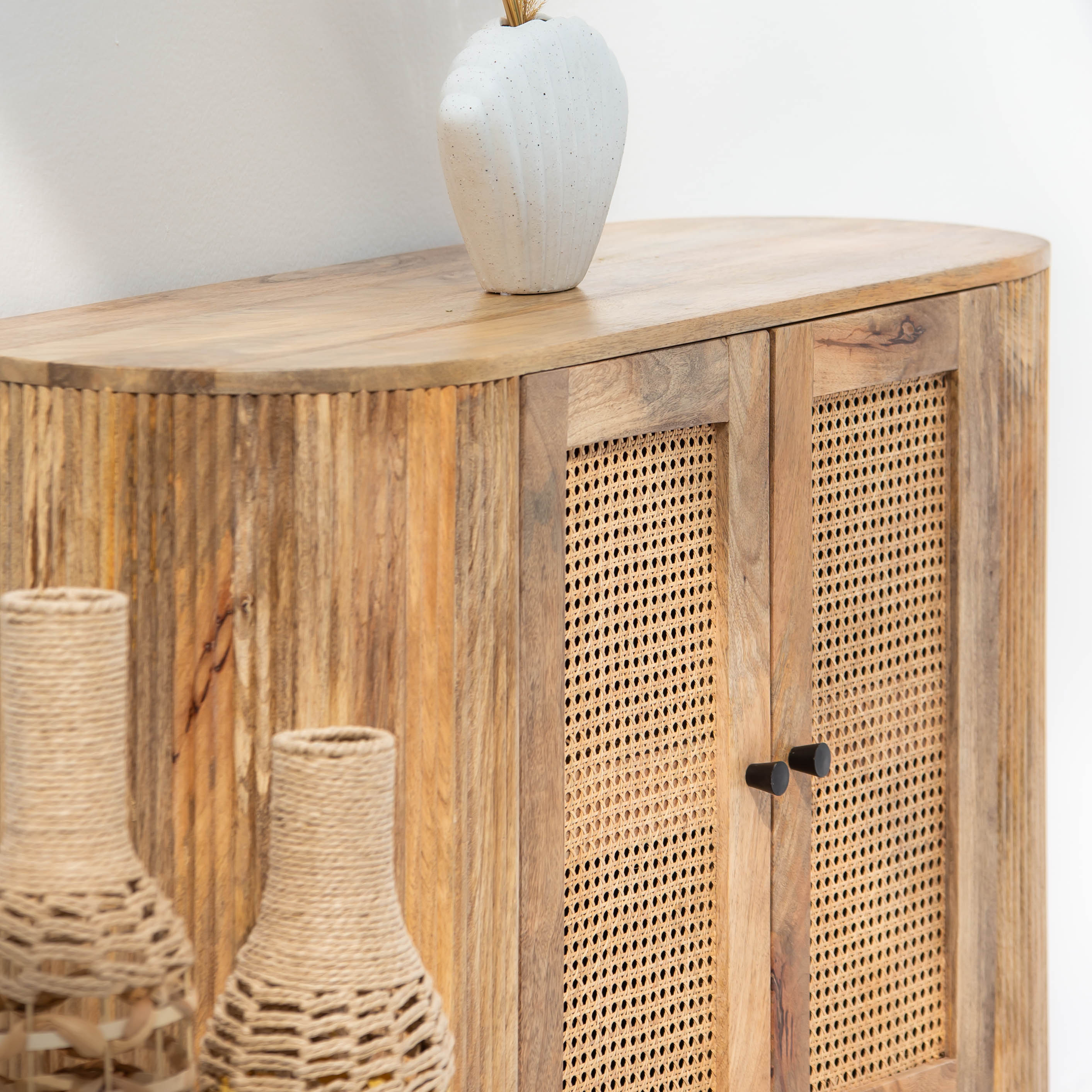 WINDSOR CANE DOOR SIDE BOARD