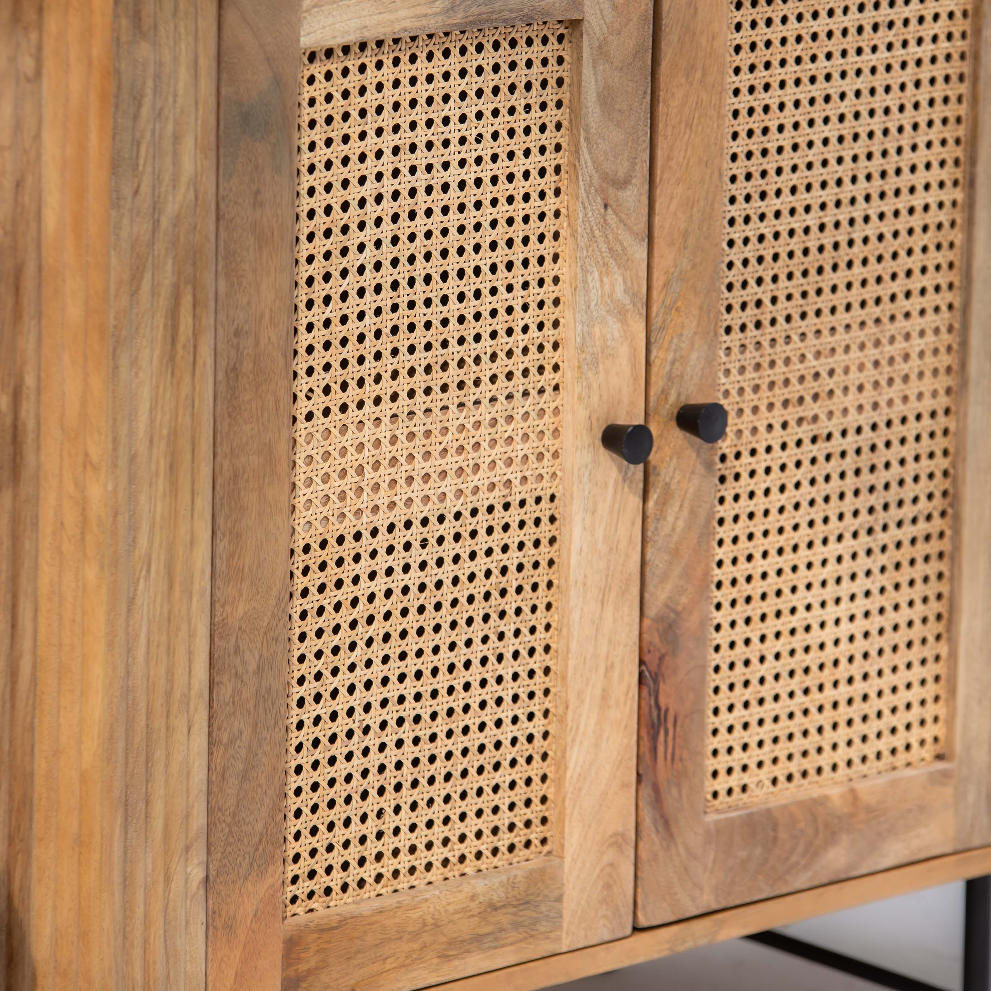 WINDSOR CANE DOOR SIDE BOARD