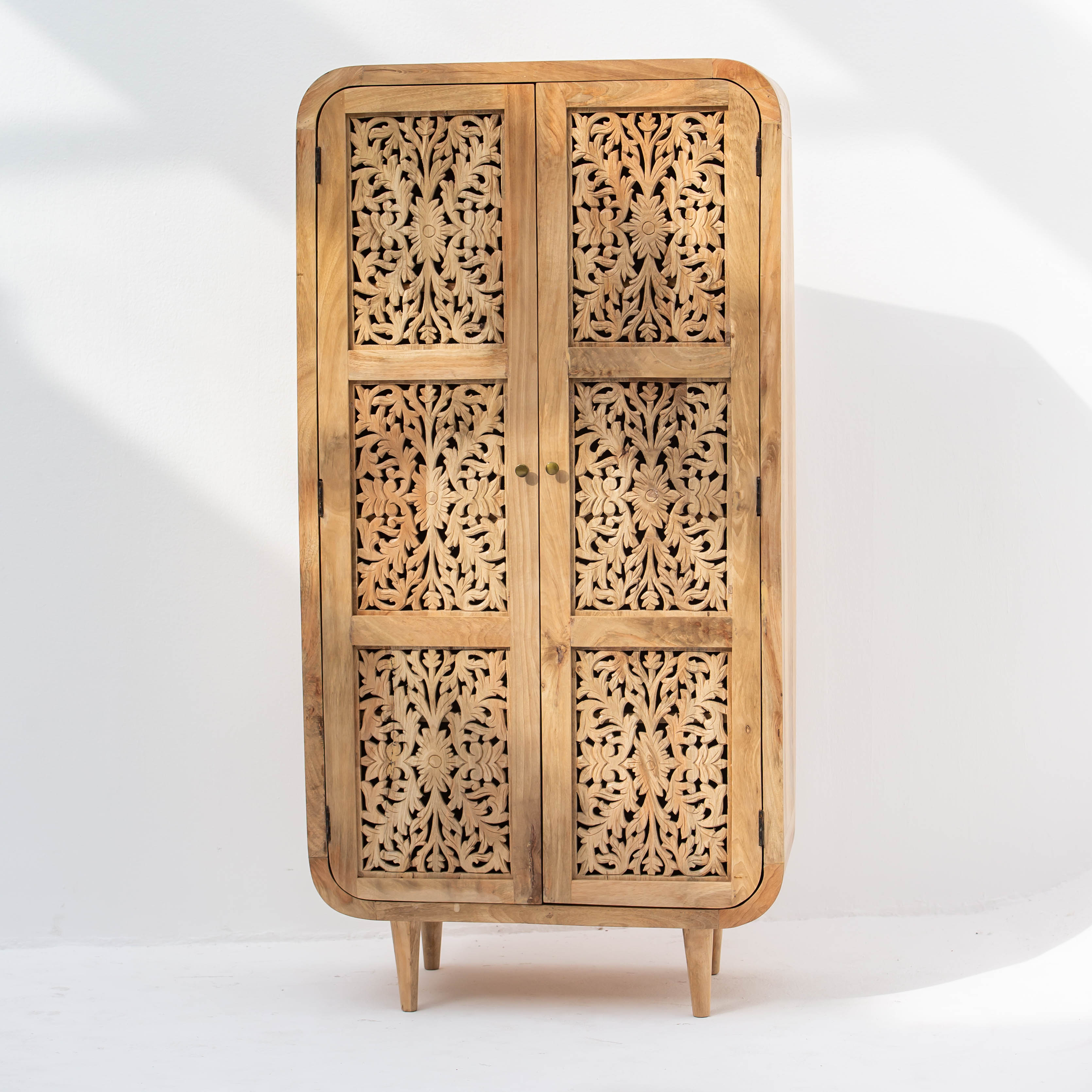 ZENVIA WOODEN CARWING TWO DOOR CABINET