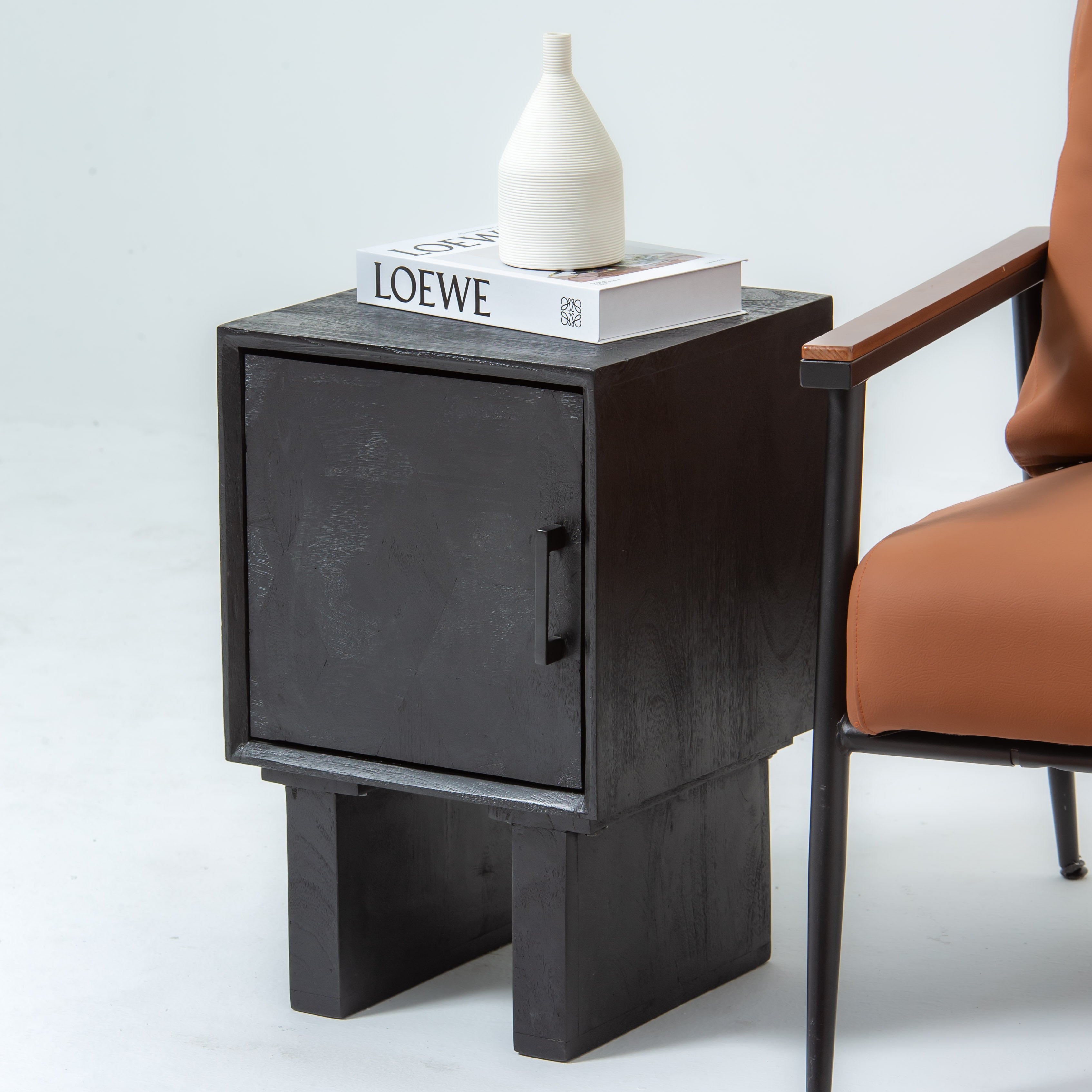 BARMER WOODEN ONE DOOR NIGHTSTAND TABLE