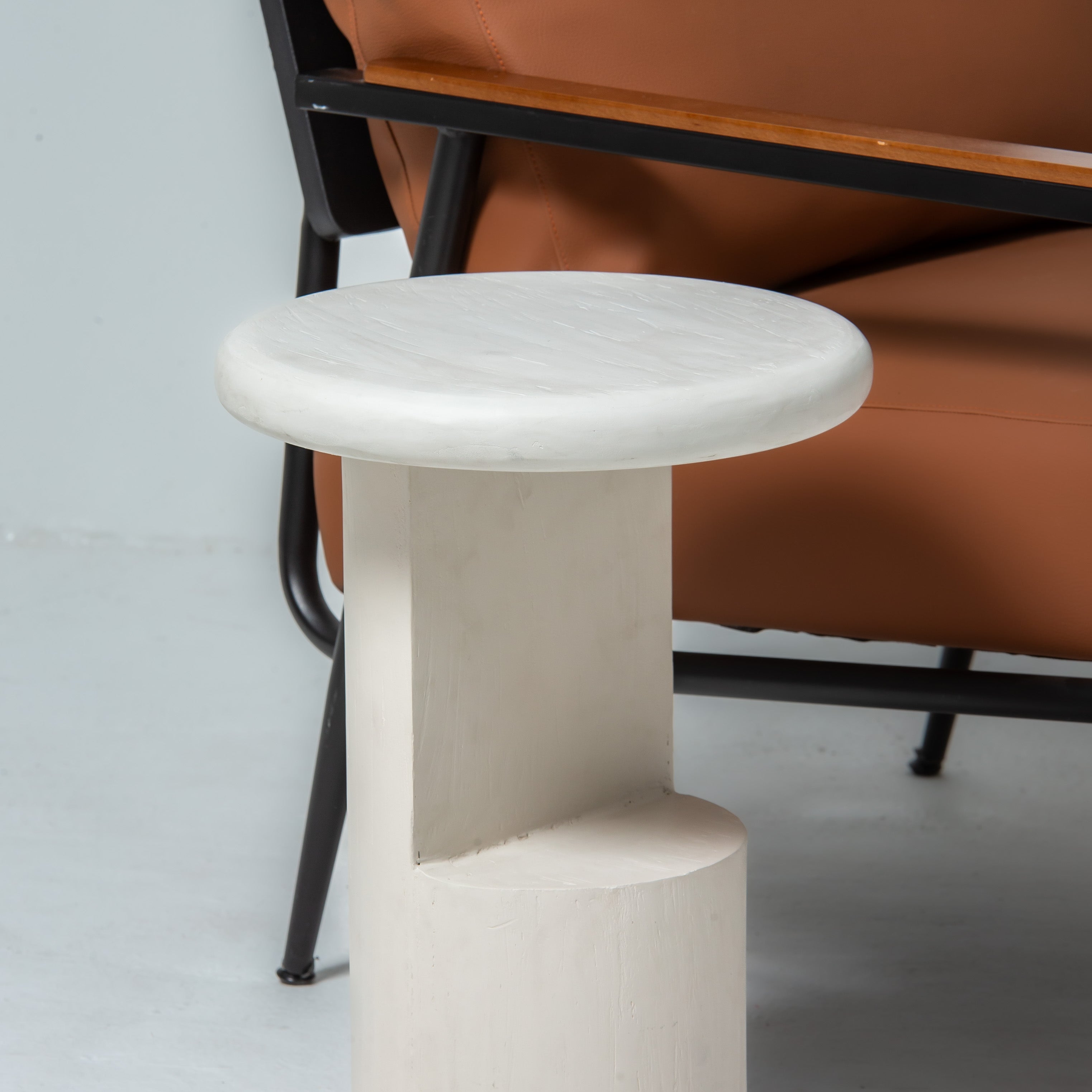 DANISH WHITE WOODEN SIDETABLE