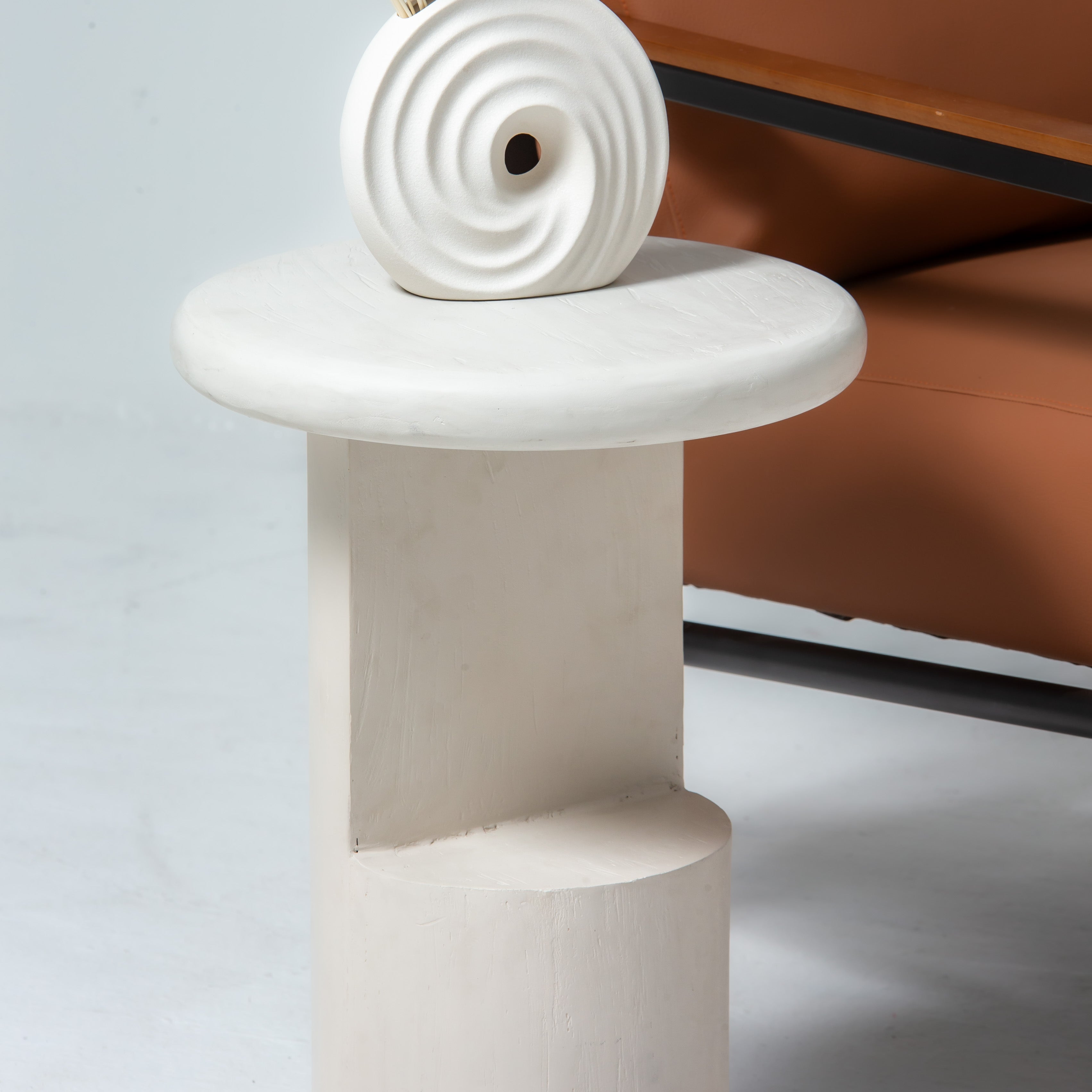 DANISH WHITE WOODEN SIDETABLE