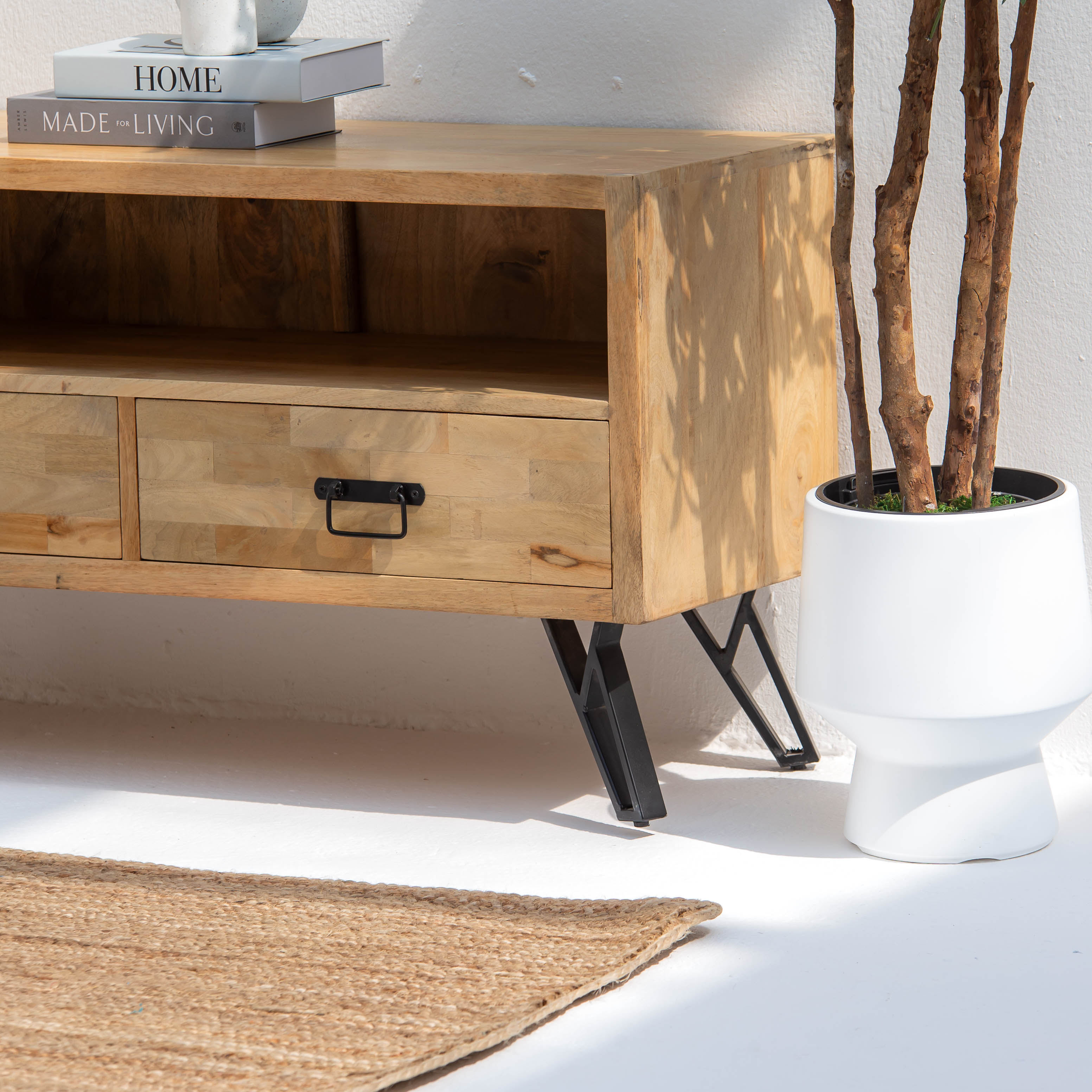 MANGOEDGE FOUR DRAWER TV STAND