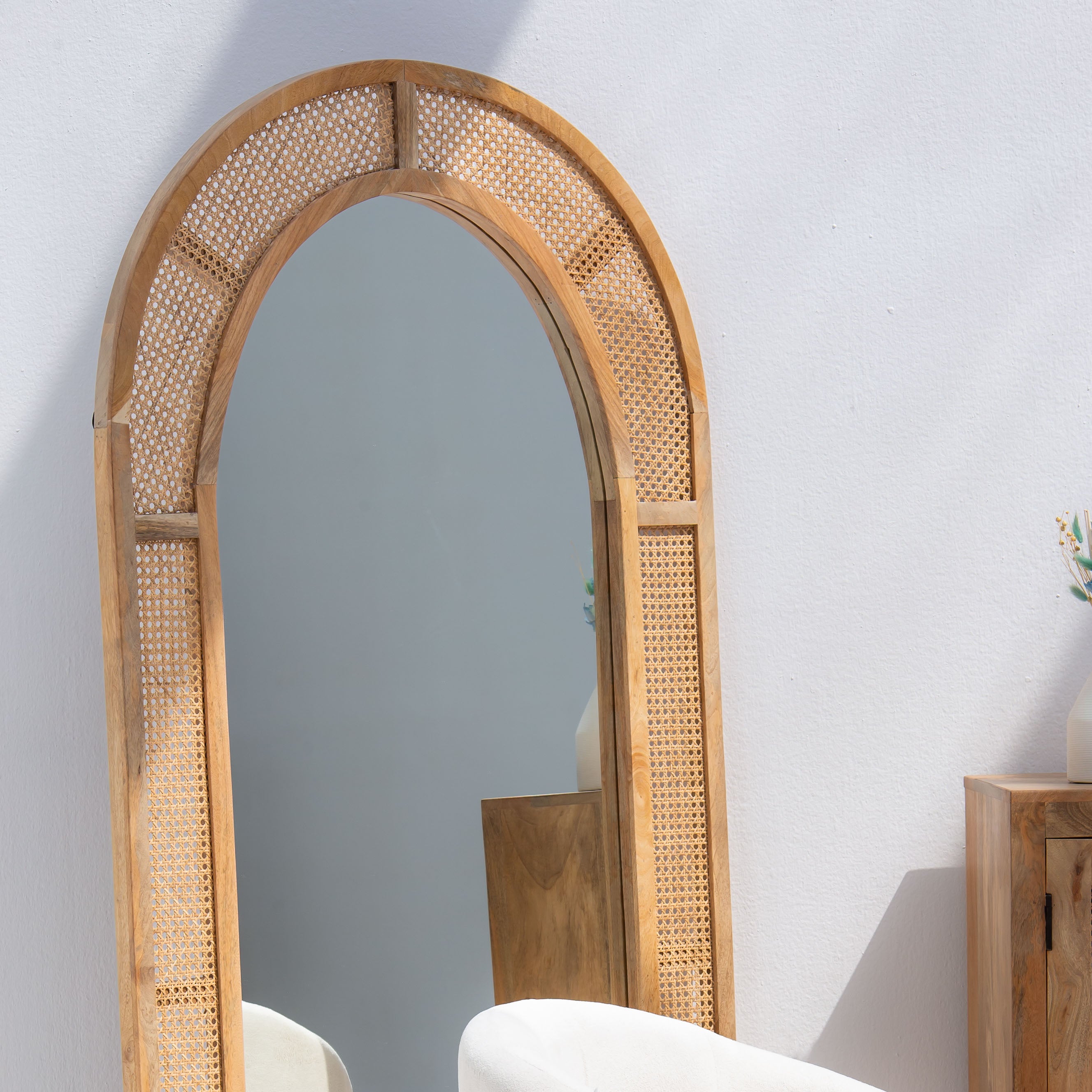 CANOVIA CANE ROUND TOP MIRROR FRAME