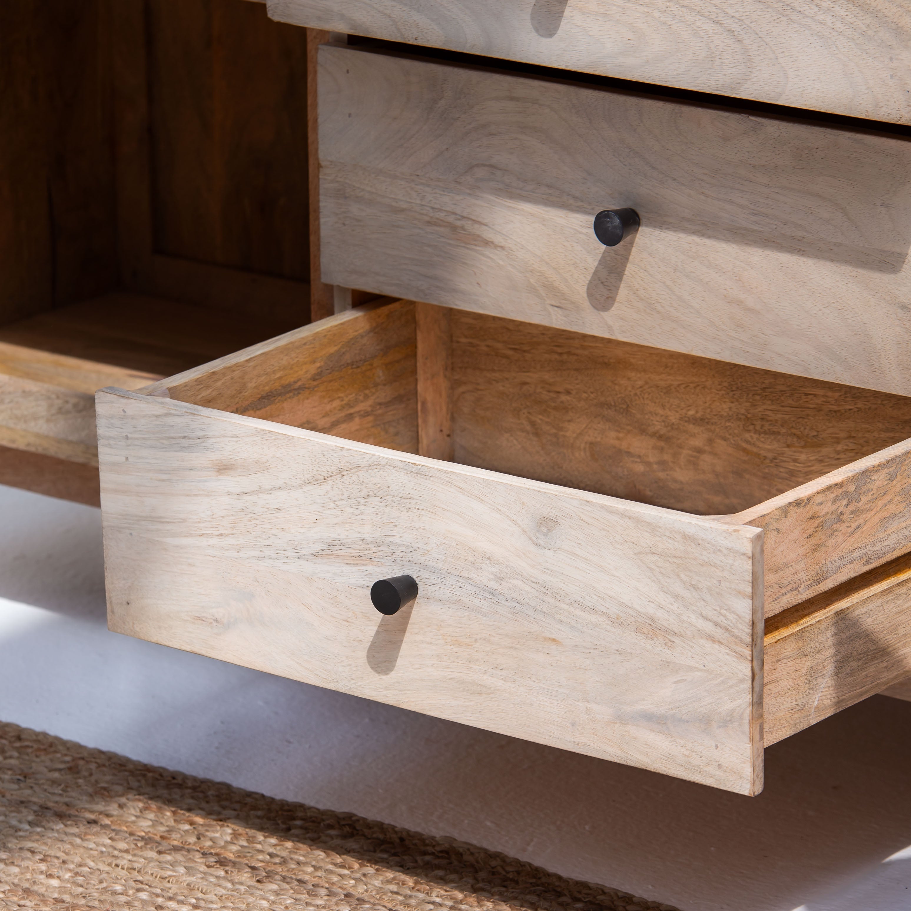 CANOVIA CANE TWO DOOR FOUR DRAWER SIDEBOARD