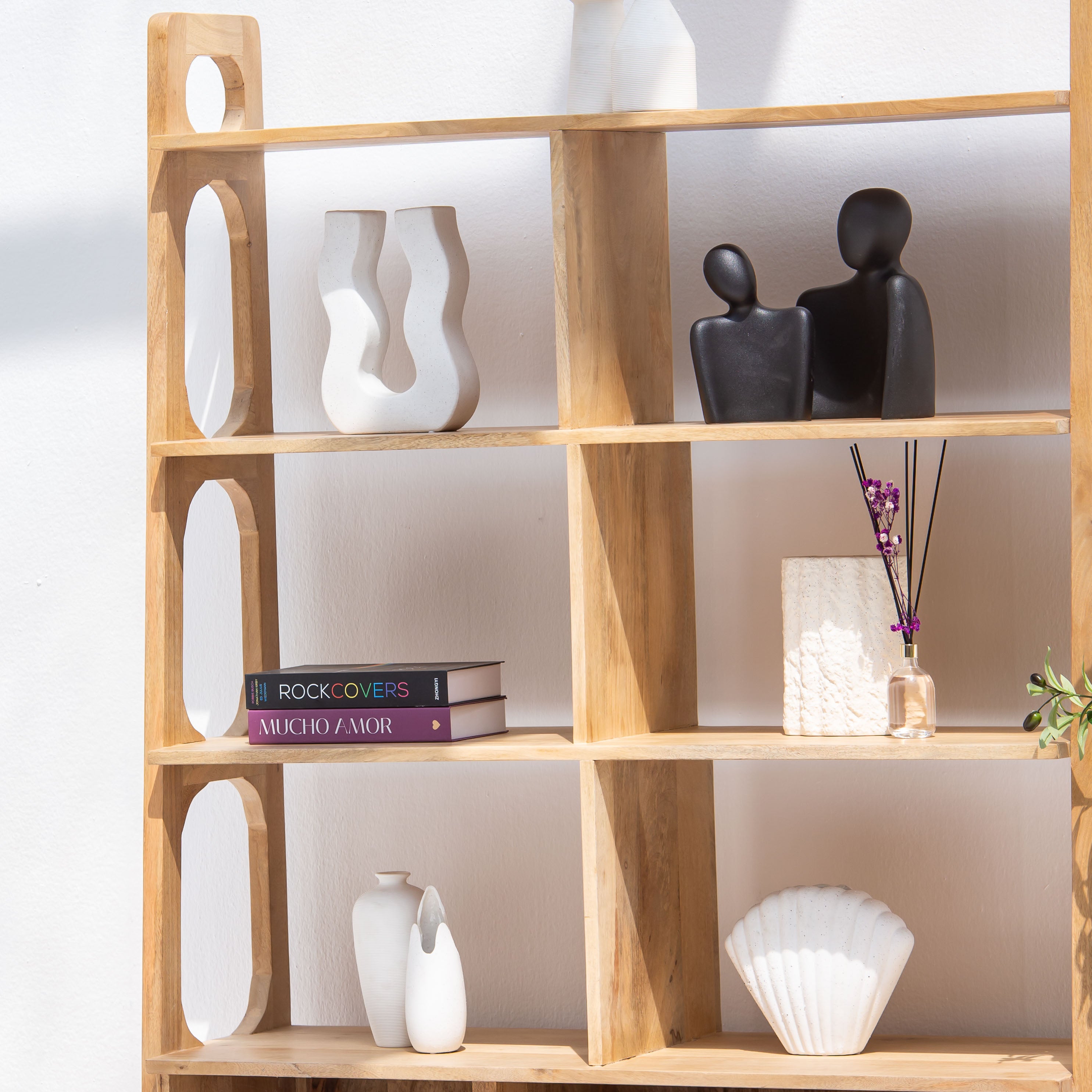 AUREVO WOODEN BOOKSHELF