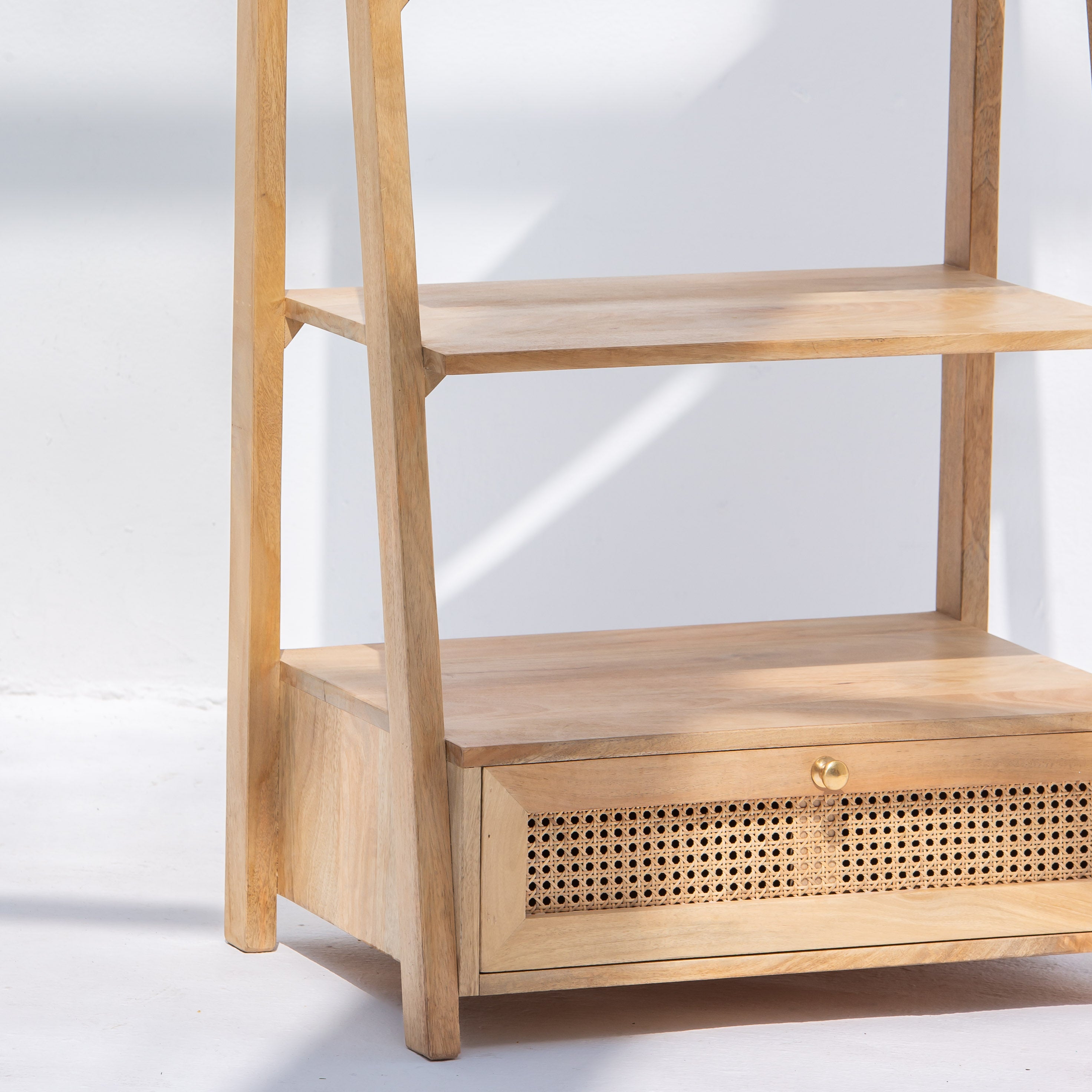 CANOVIA CANE WITH ONE DRAWER BOOKSELF