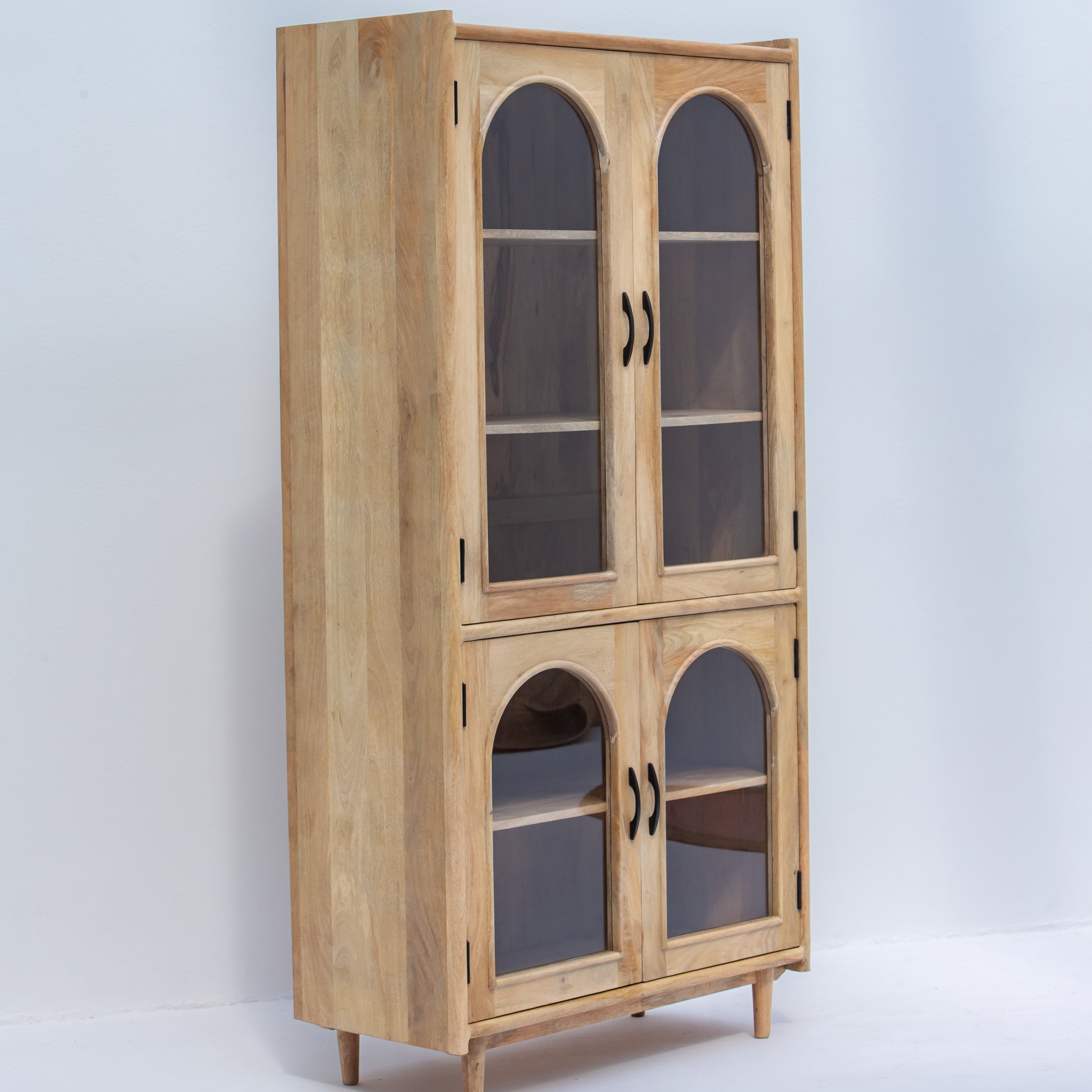AUREVO WOODEN GLASS DOOR CABINET