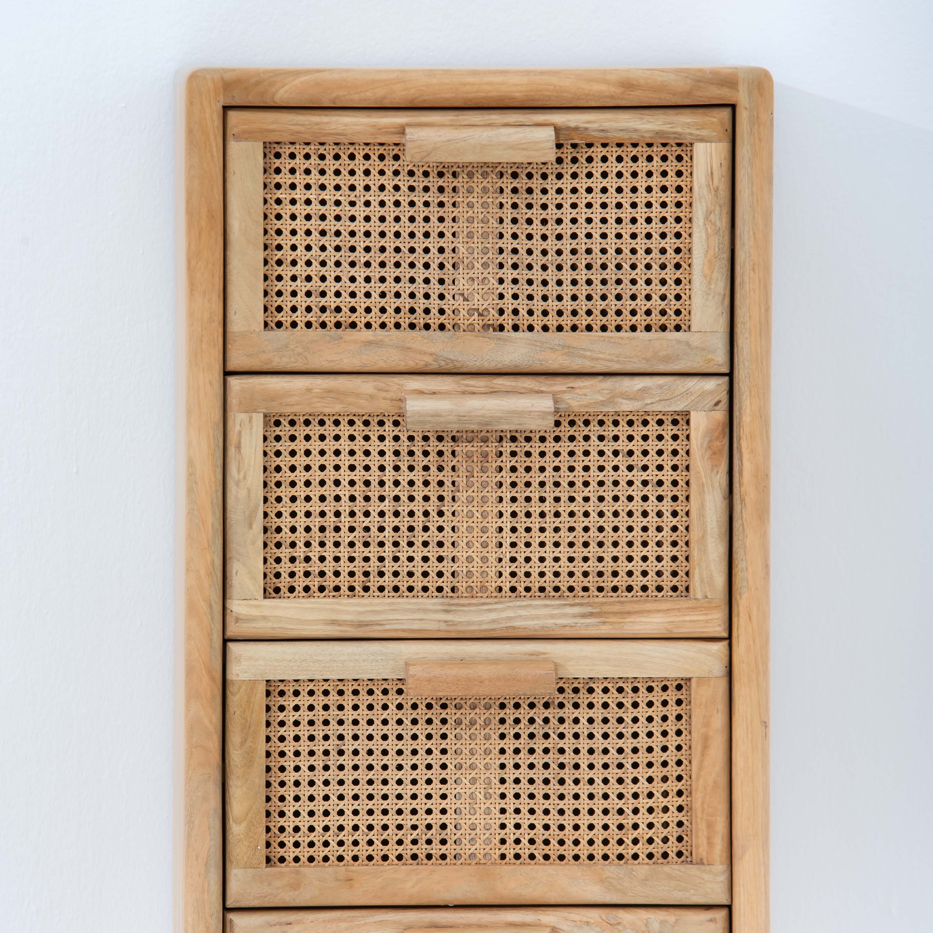 CANOVIA CANE FIVE DRAWERS DRAWCHEST