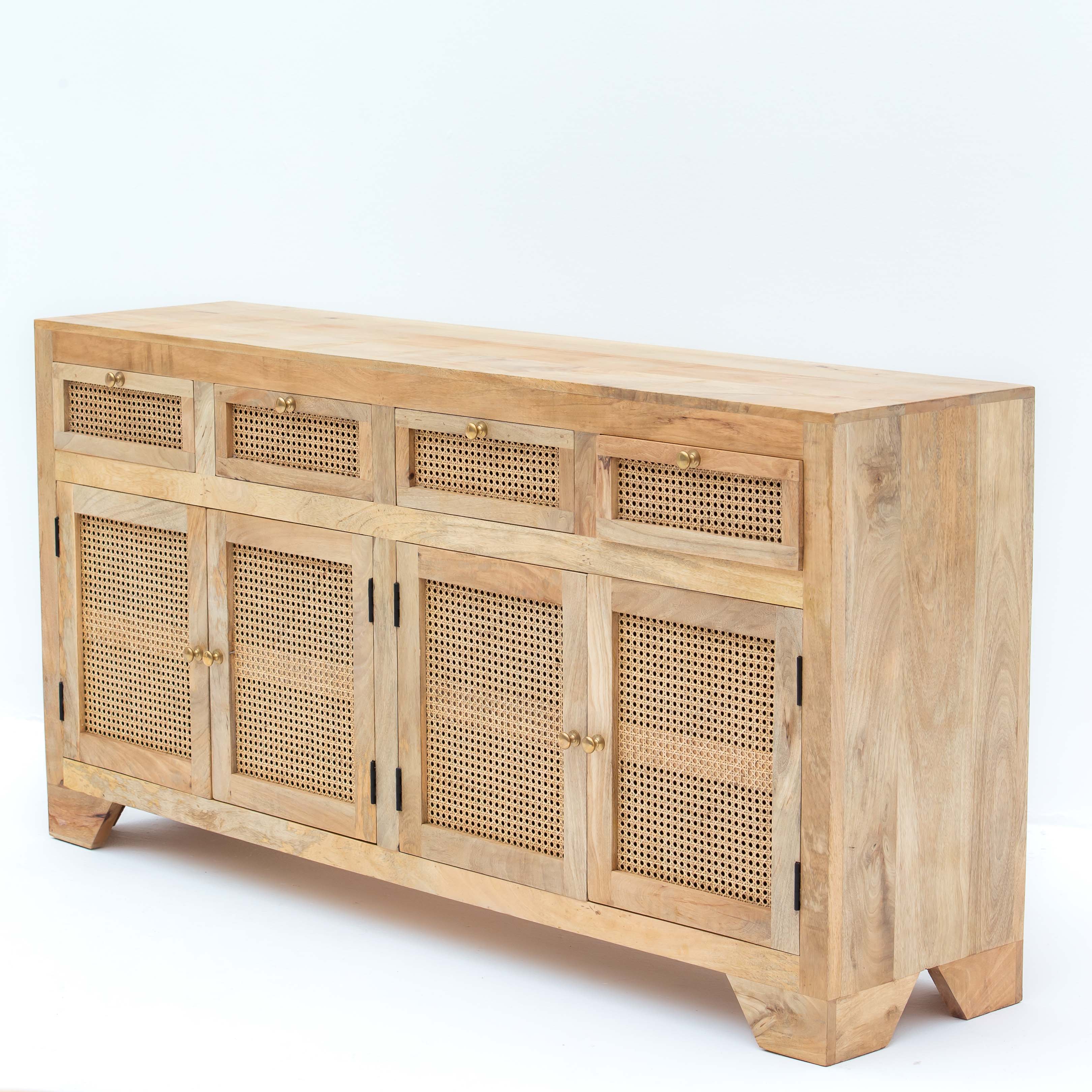 CANOVIA CANE FOUR DOOR FOUR DRAWER SIDEBOARD