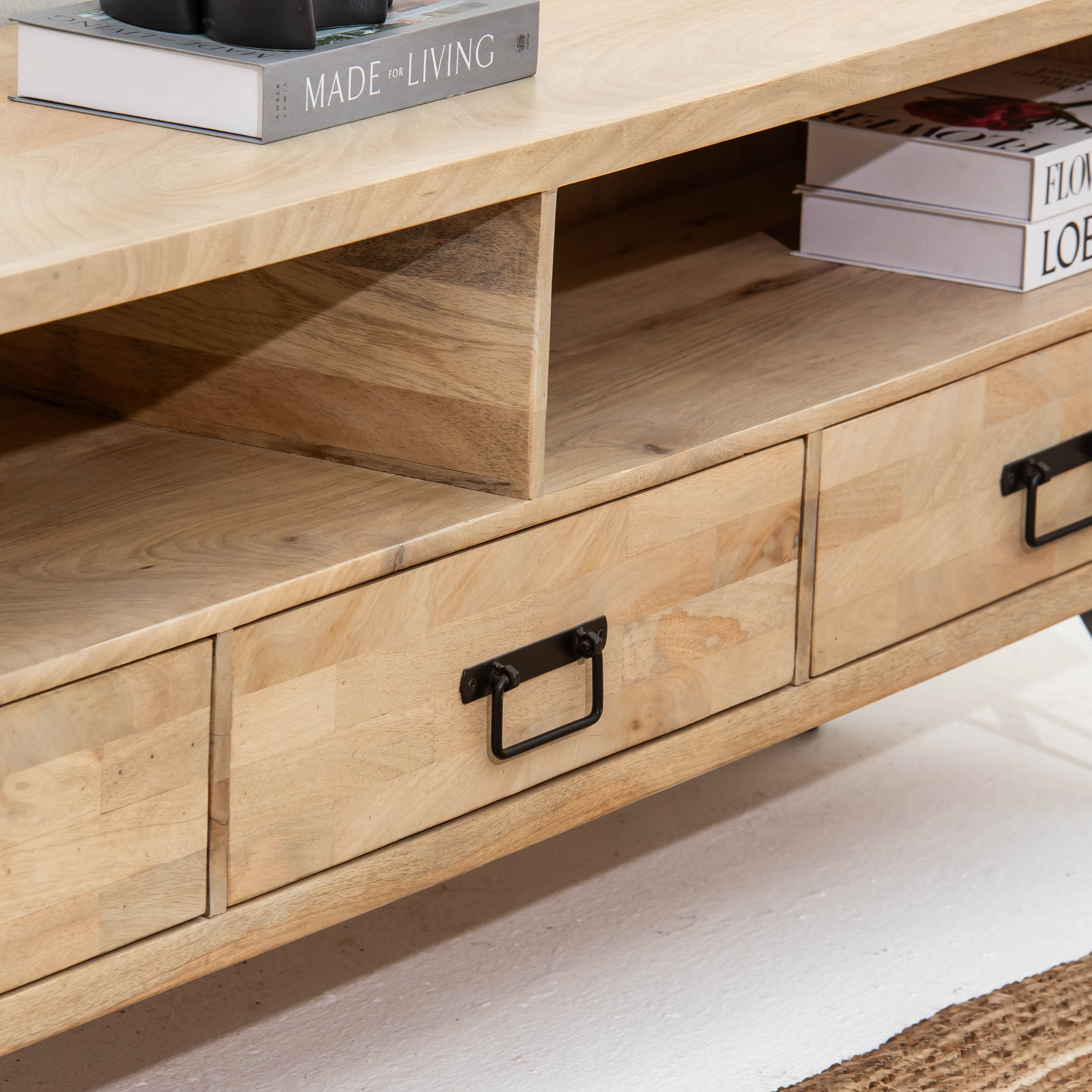 MANGOEDGE THREE DRAWER TV STAND