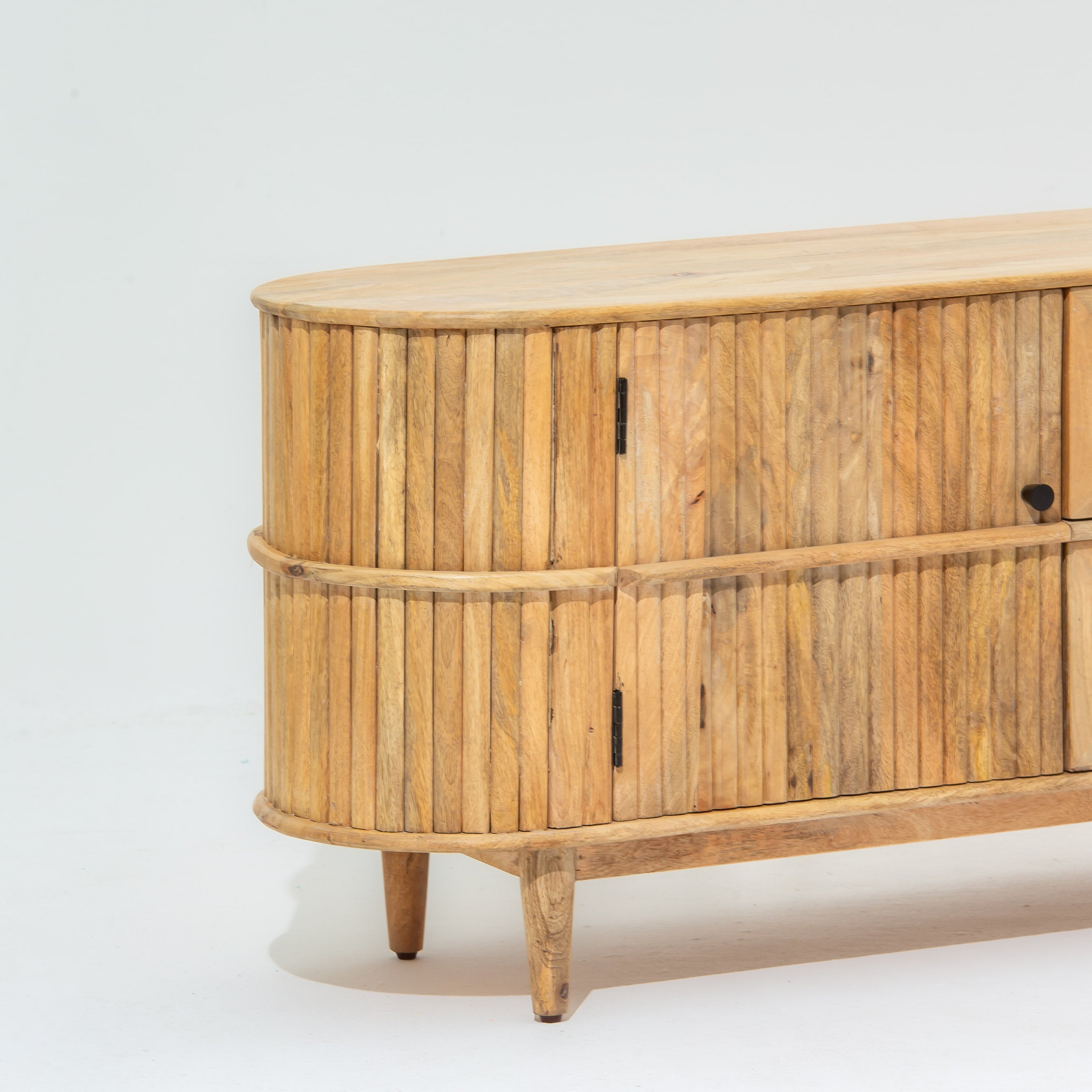 LUWIN LINING CANE FTD TWO DRAWER TWO WDN DOOR TV STAND