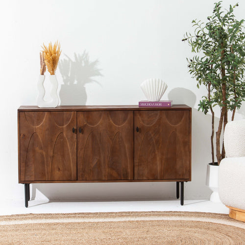 VERVE WOODEN THREE DOOR SIDEBOARD