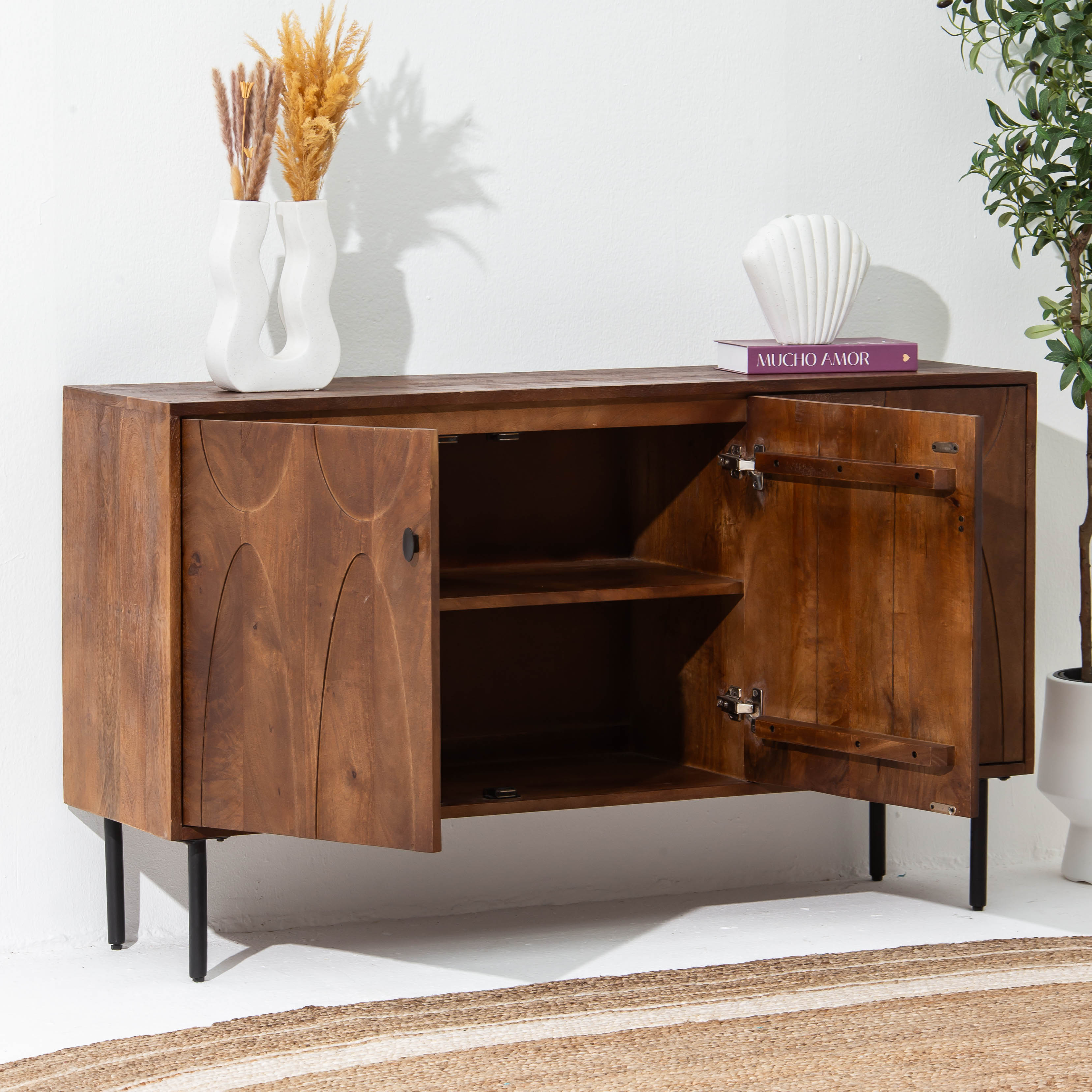 VERVE WOODEN THREE DOOR SIDEBOARD