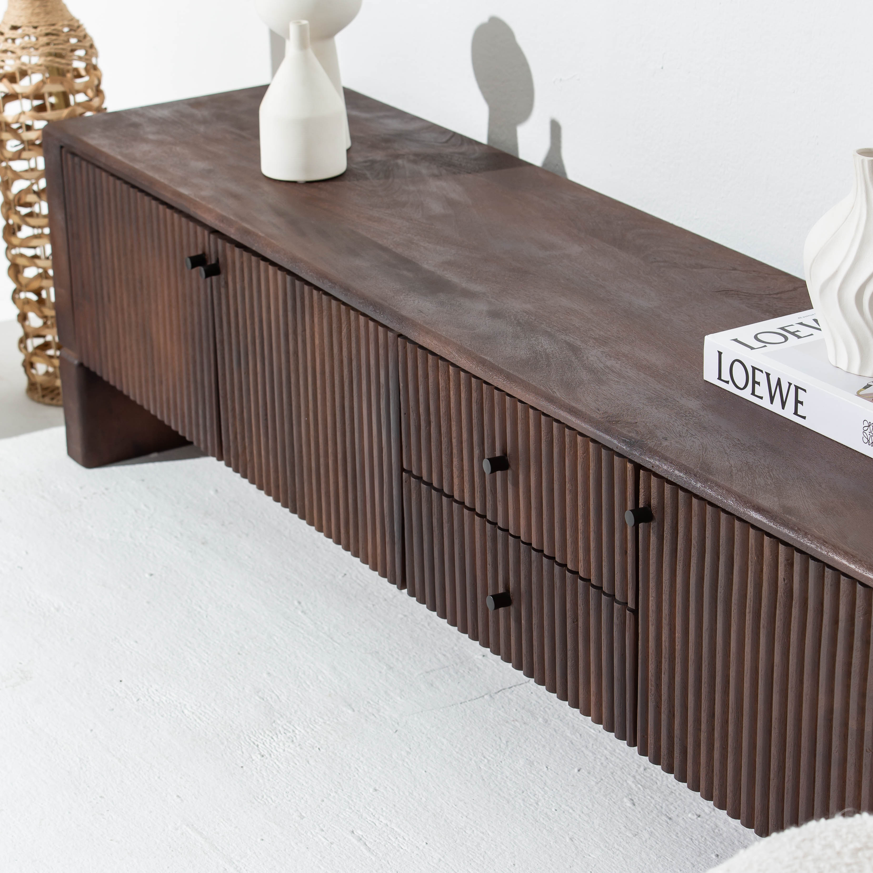 VALENCIA TWO DRAWER THREE DOOR TV STAND