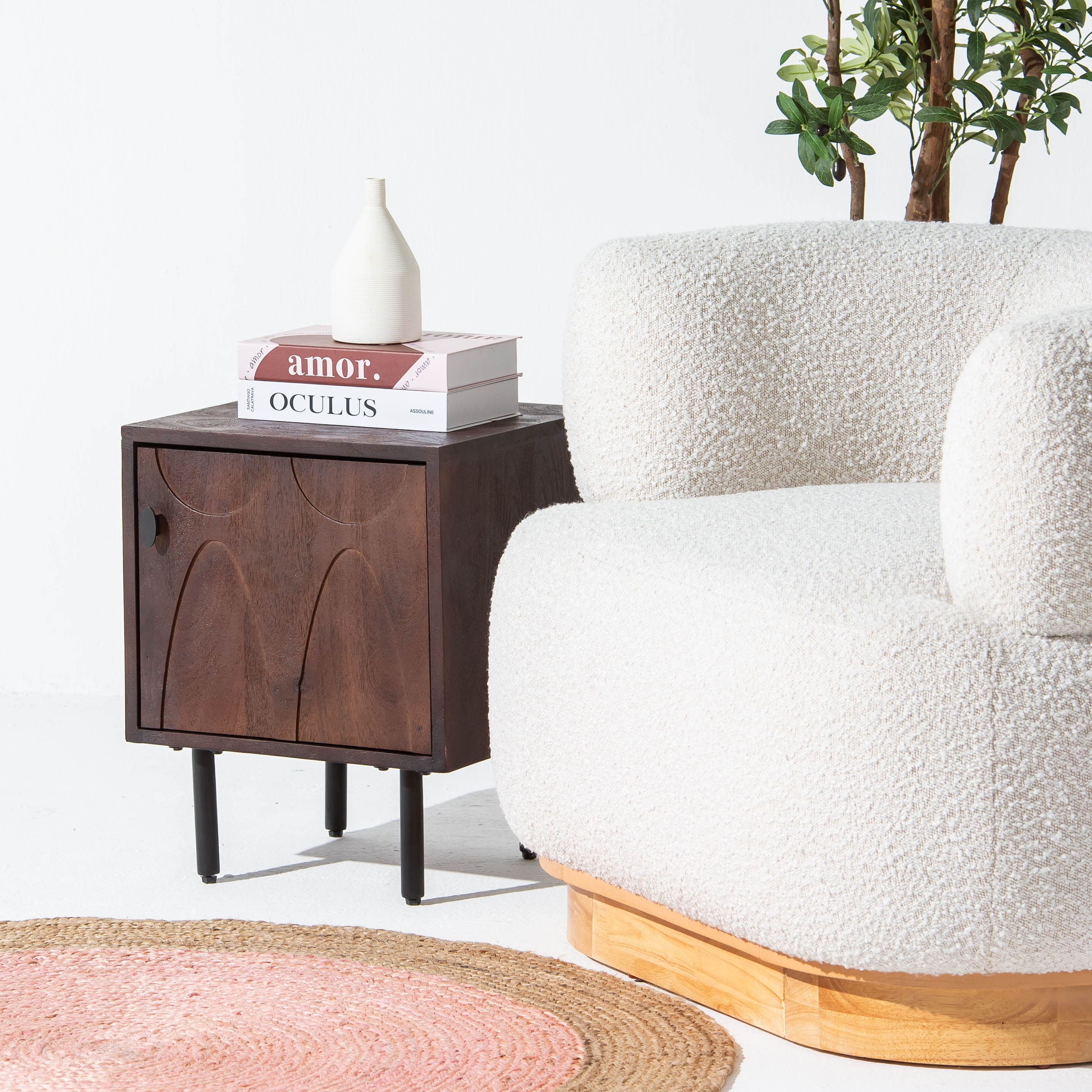 VERVE WOODEN ONE DOOR NIGHTSTAND TABLE