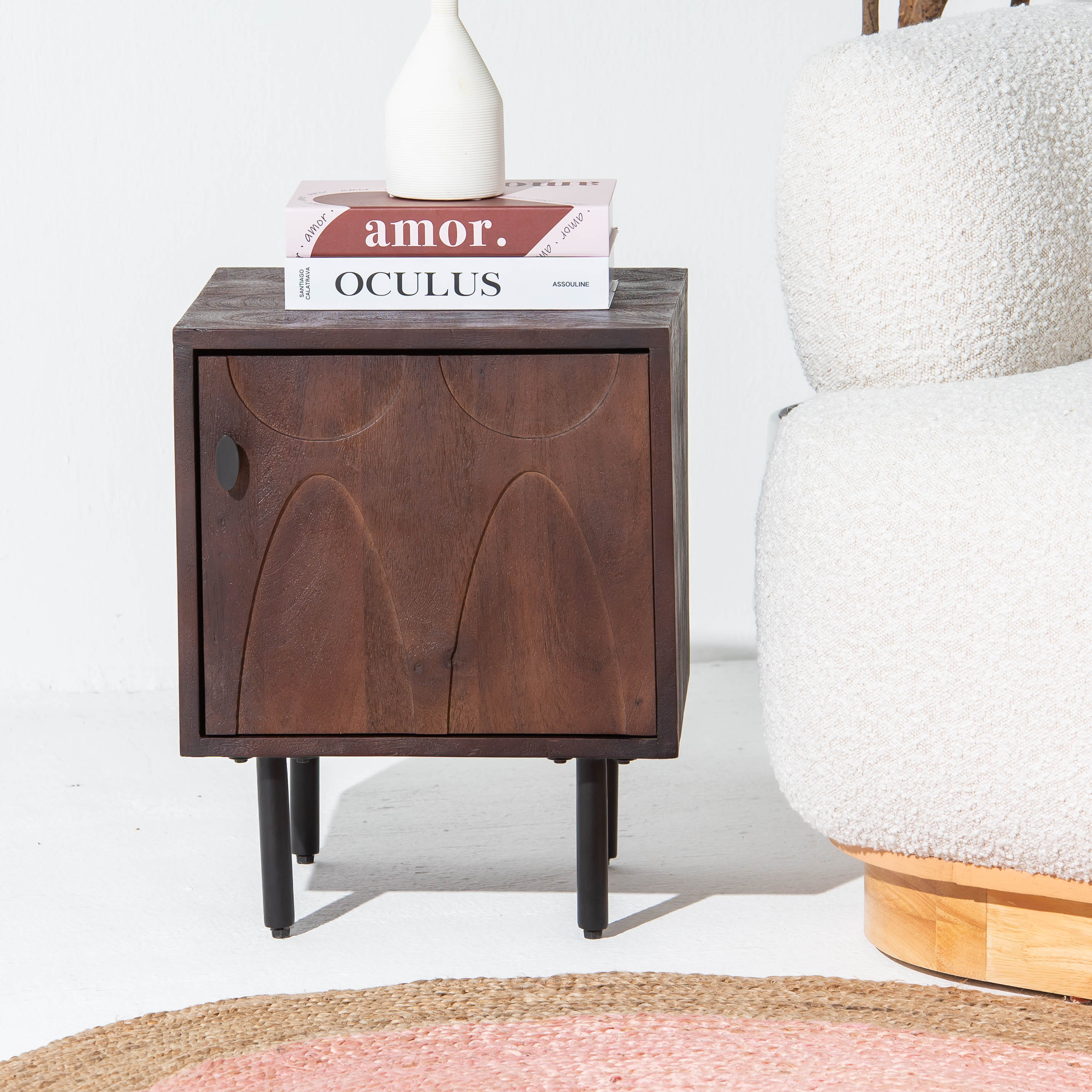 VERVE WOODEN ONE DOOR NIGHTSTAND TABLE