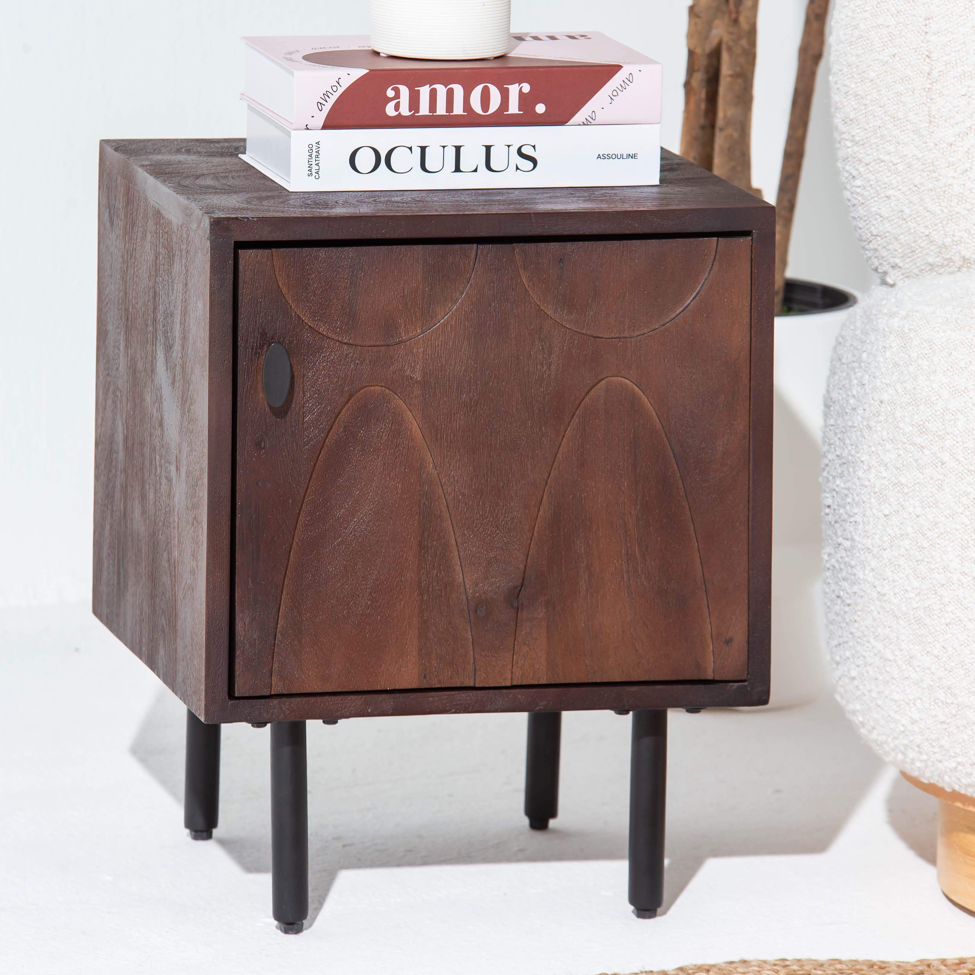 VERVE WOODEN ONE DOOR NIGHTSTAND TABLE