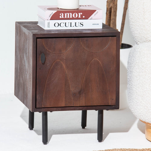 VERVE WOODEN ONE DOOR NIGHTSTAND TABLE