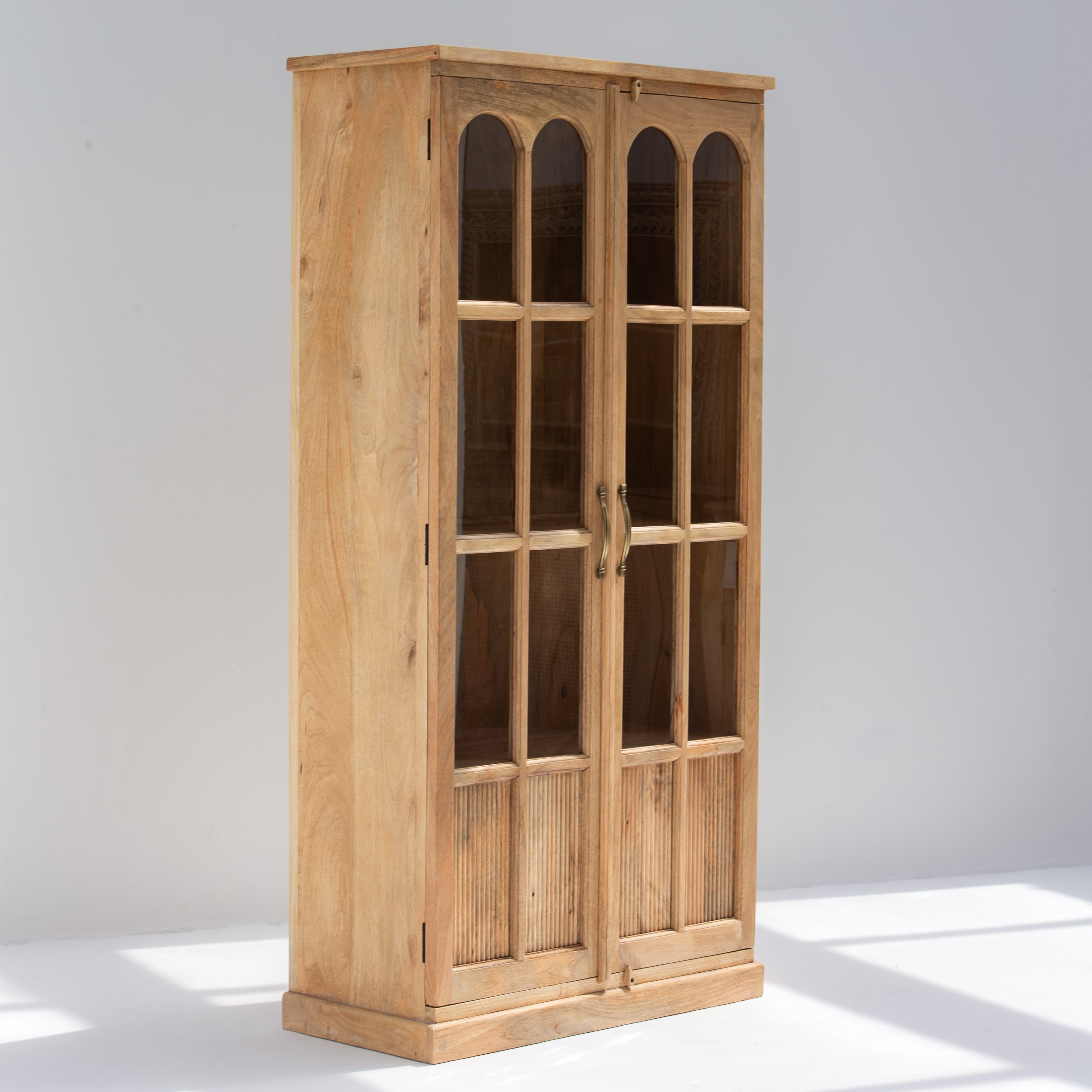 LUWIN WOODEN GLASS CABINET