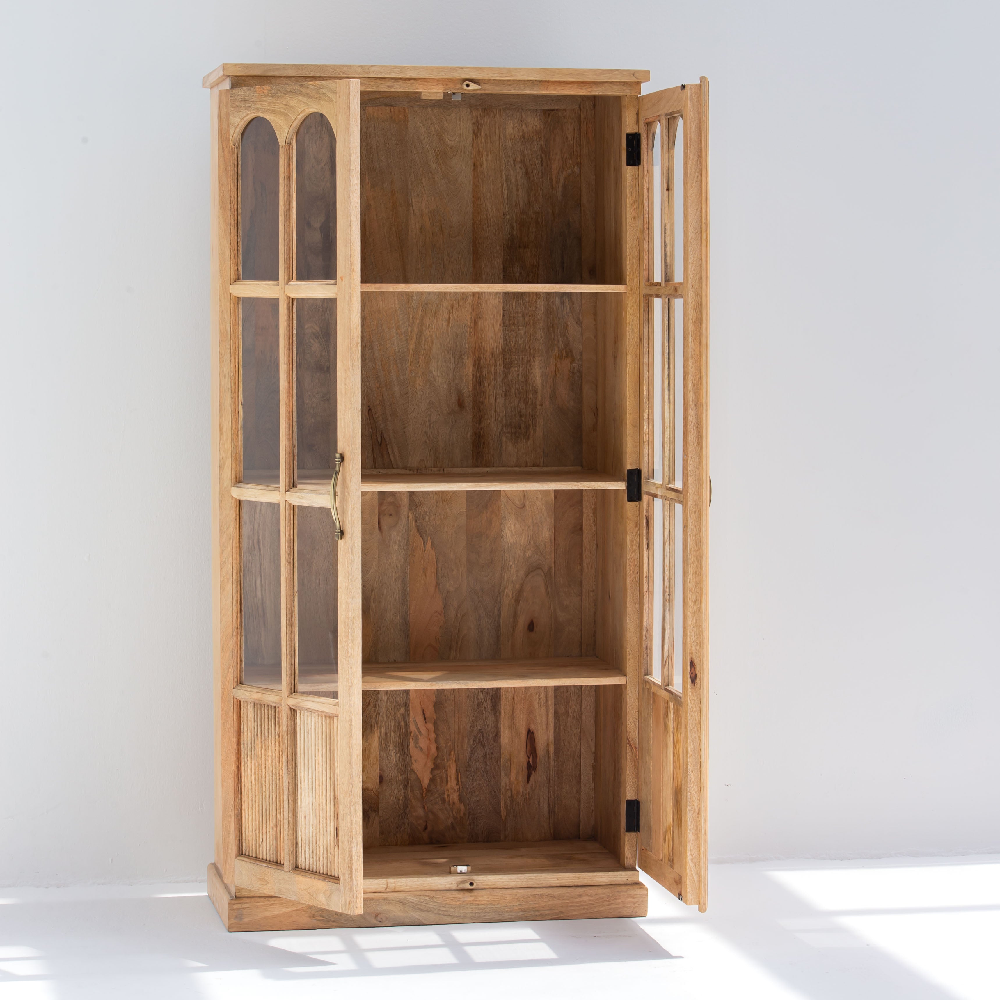 LUWIN WOODEN GLASS CABINET