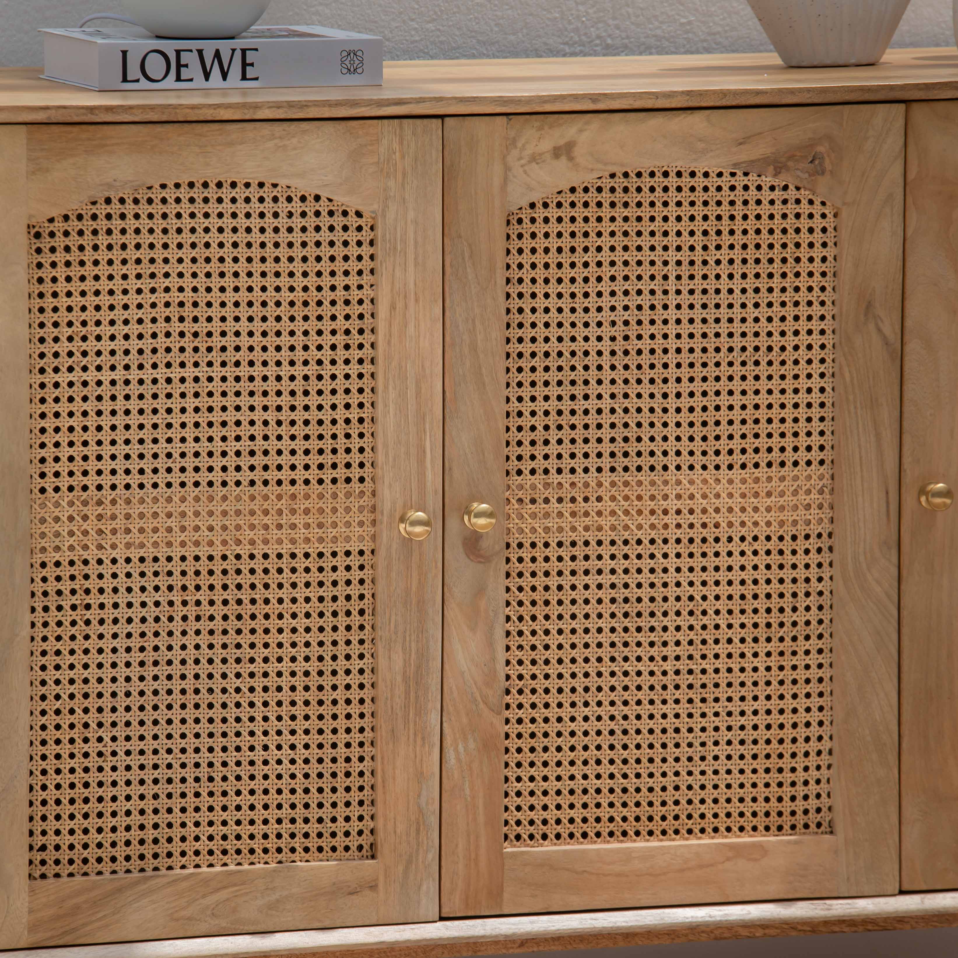 CANOVA RATTAN THREE DOOR SIDEBOARD