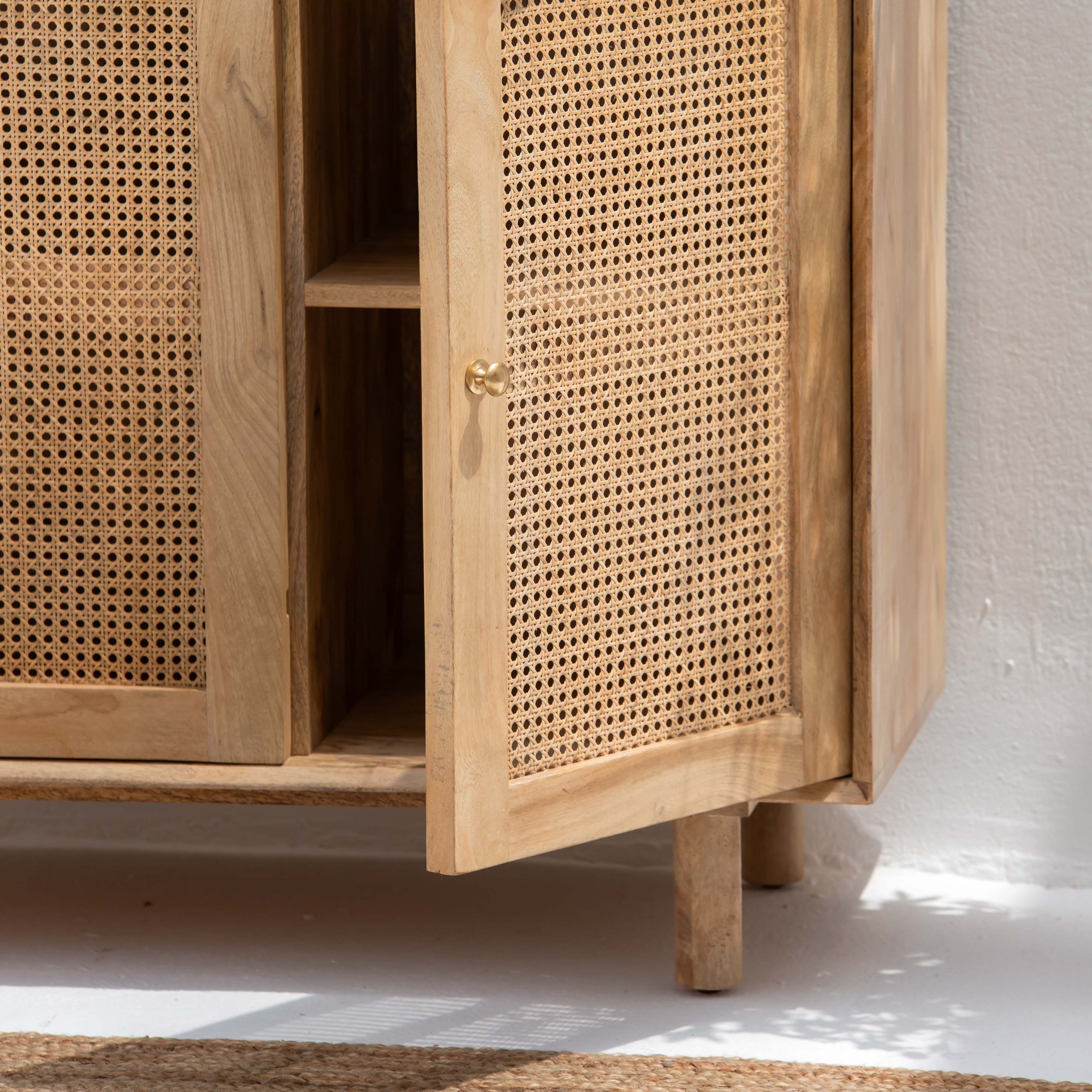 CANOVA RATTAN THREE DOOR SIDEBOARD