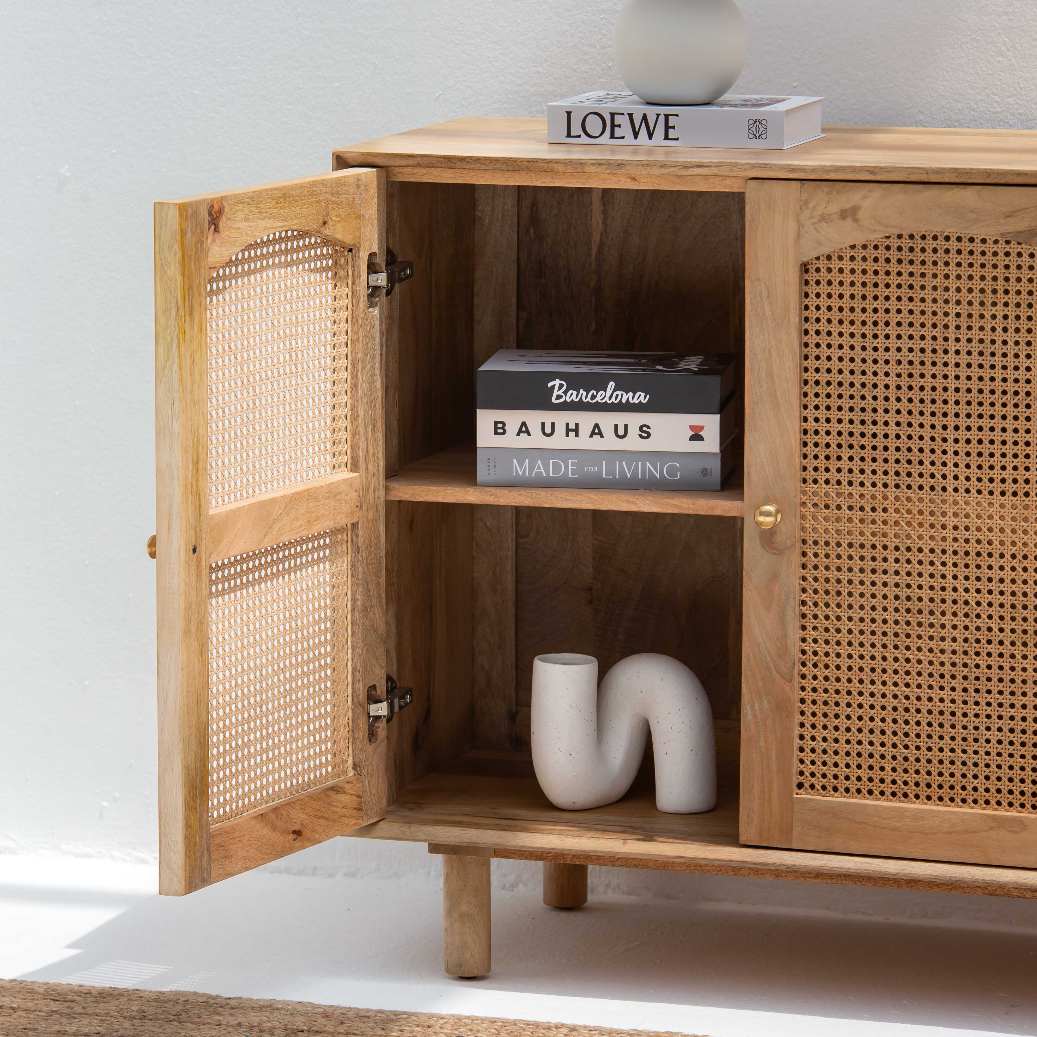 CANOVA RATTAN THREE DOOR SIDEBOARD