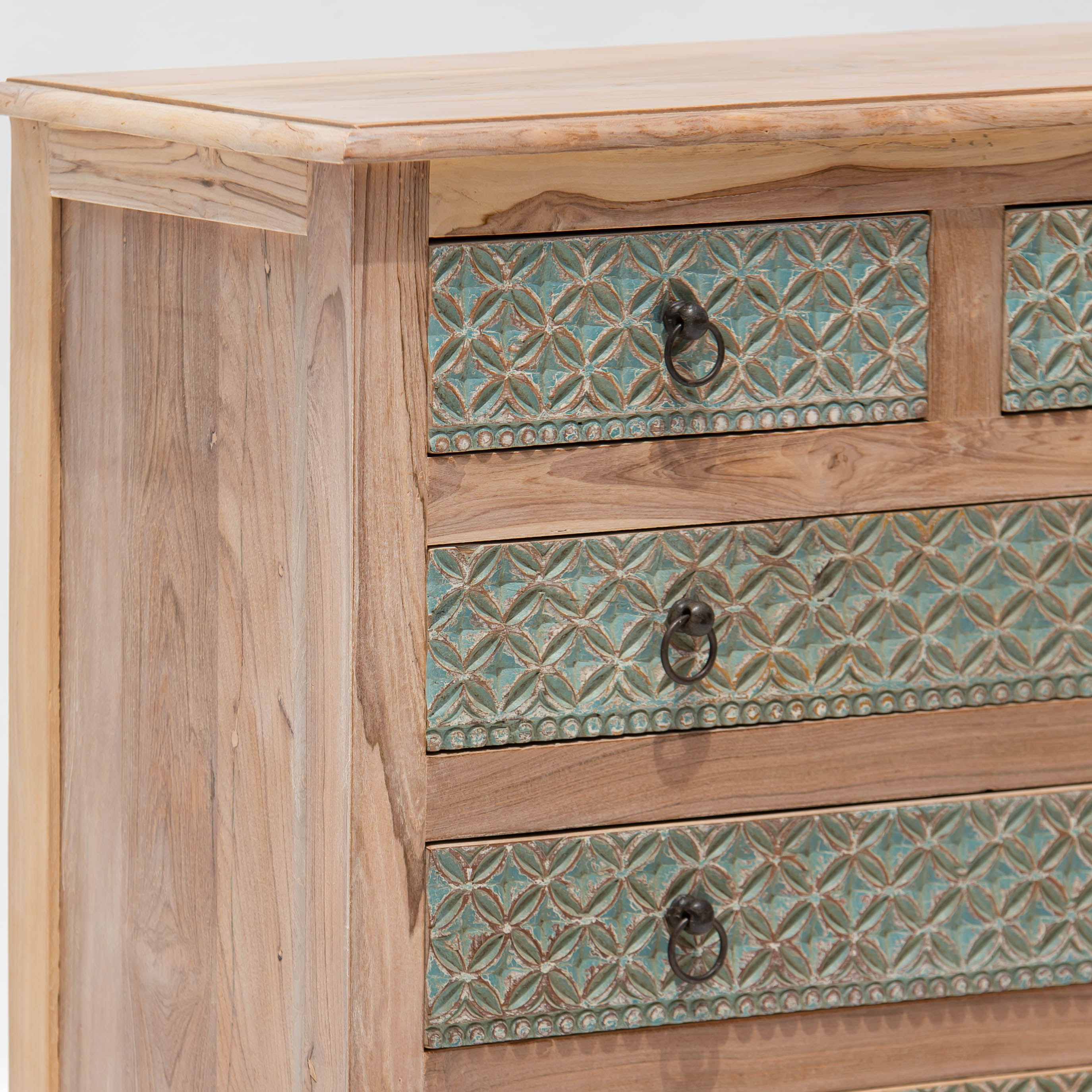 CHARLORE WOODEN FIVE DRAWER DRAWCHEST