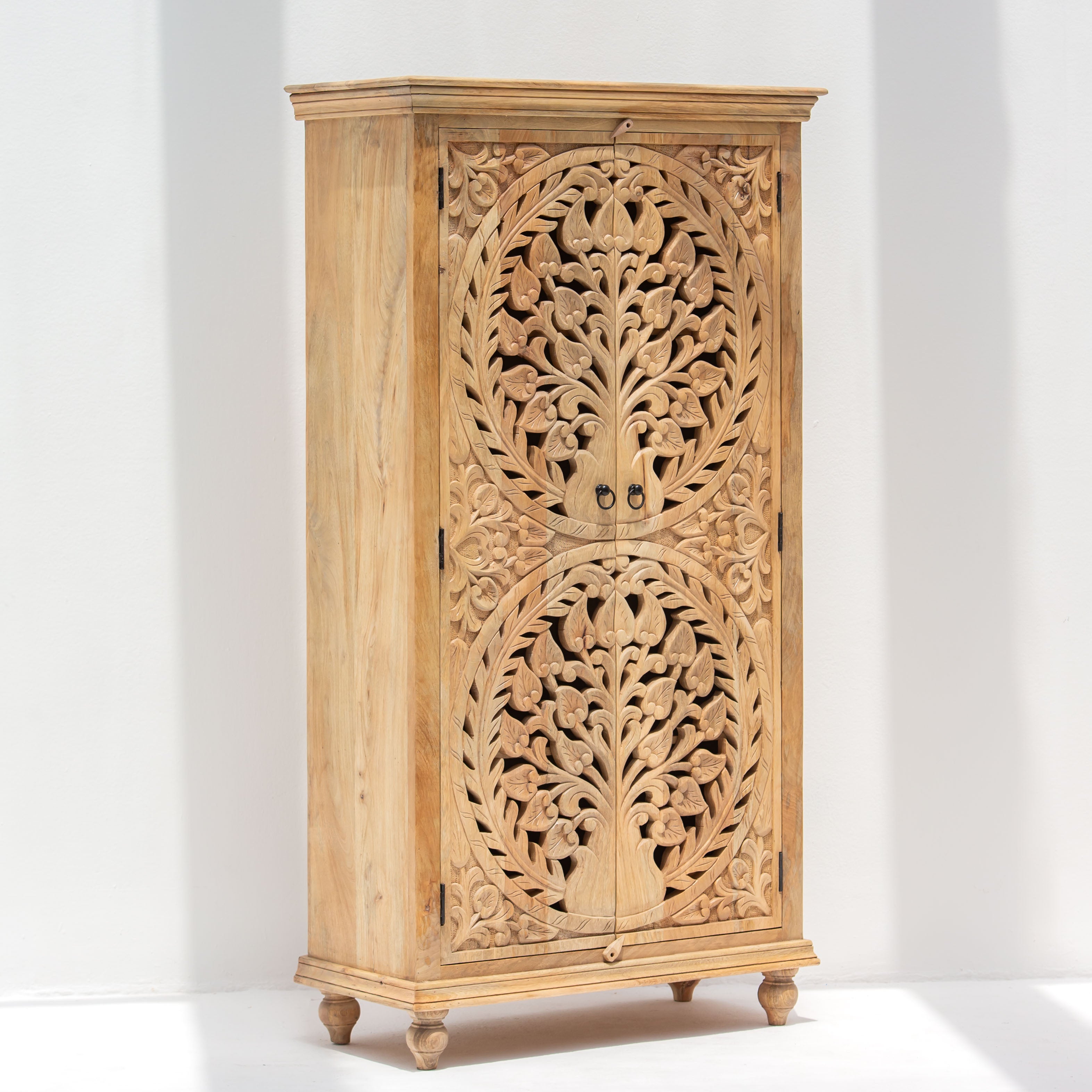 CALVIAN WOODEN CARVING CABINET