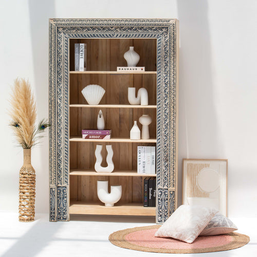 CHARLORE WOODEN BOOKSHELF