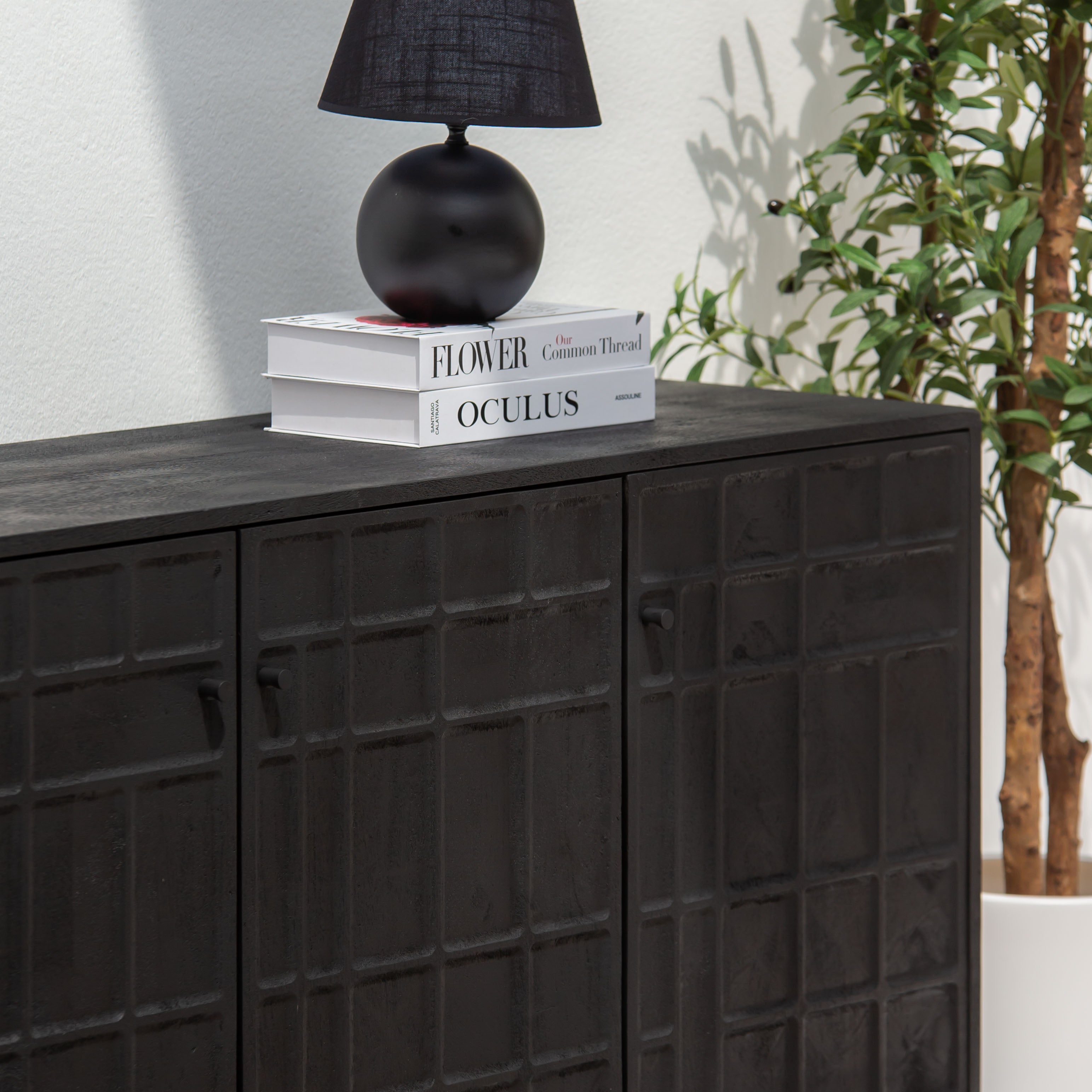 NUVOR WOODEN FOUR DOOR SIDEBOARD