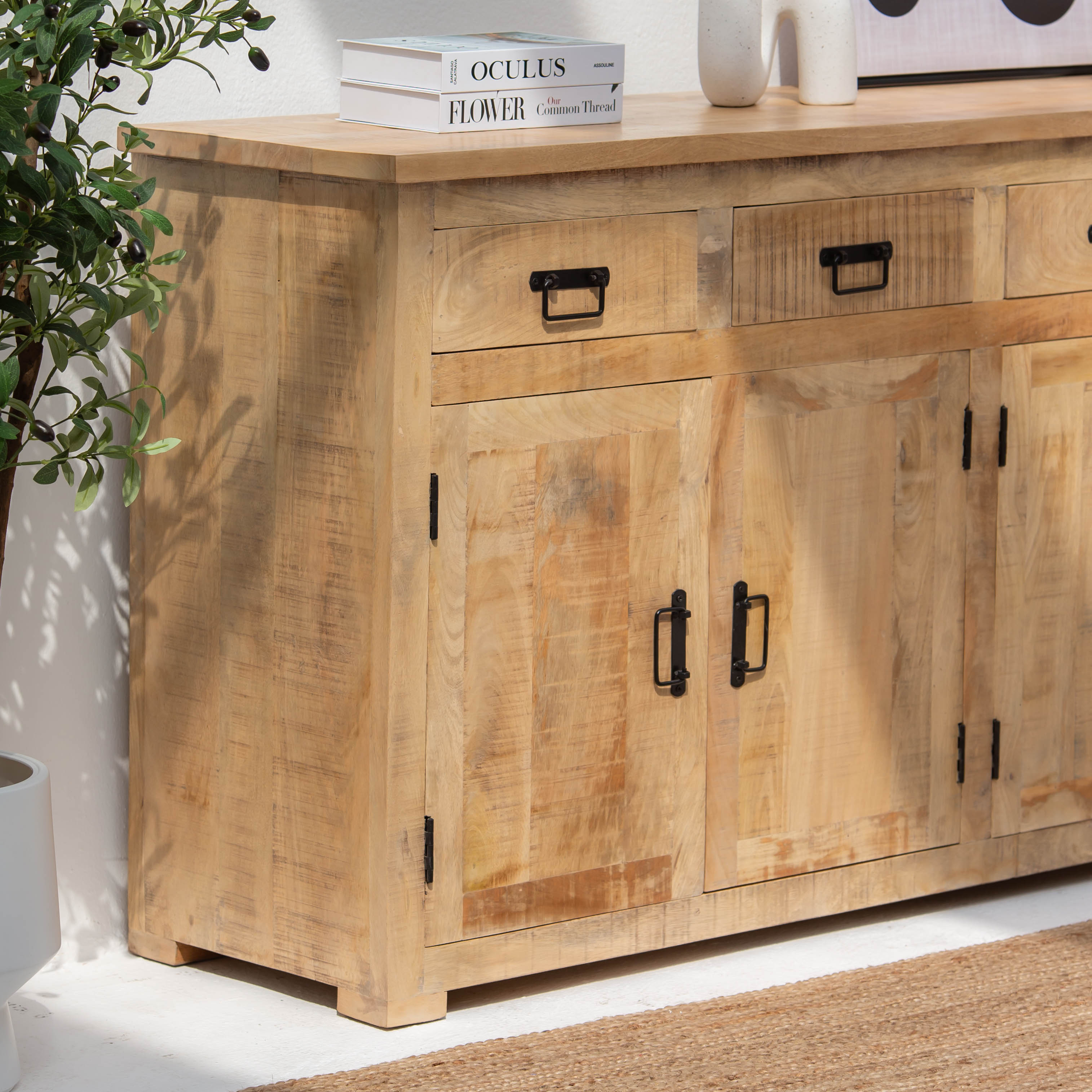 MANGOEDGE FOUR DRAWER FOUR DOOR SIDEBOARD