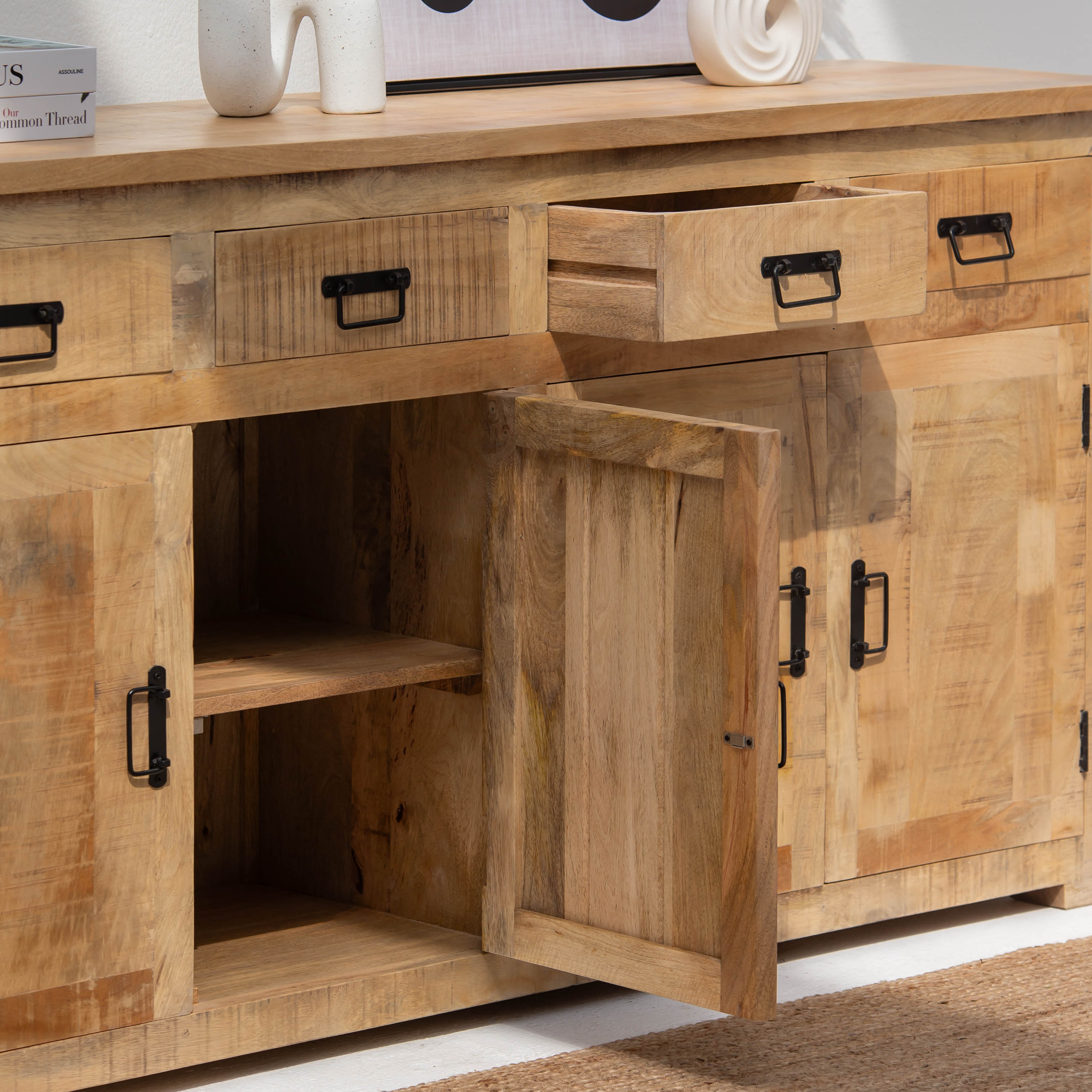 MANGOEDGE FOUR DRAWER FOUR DOOR SIDEBOARD