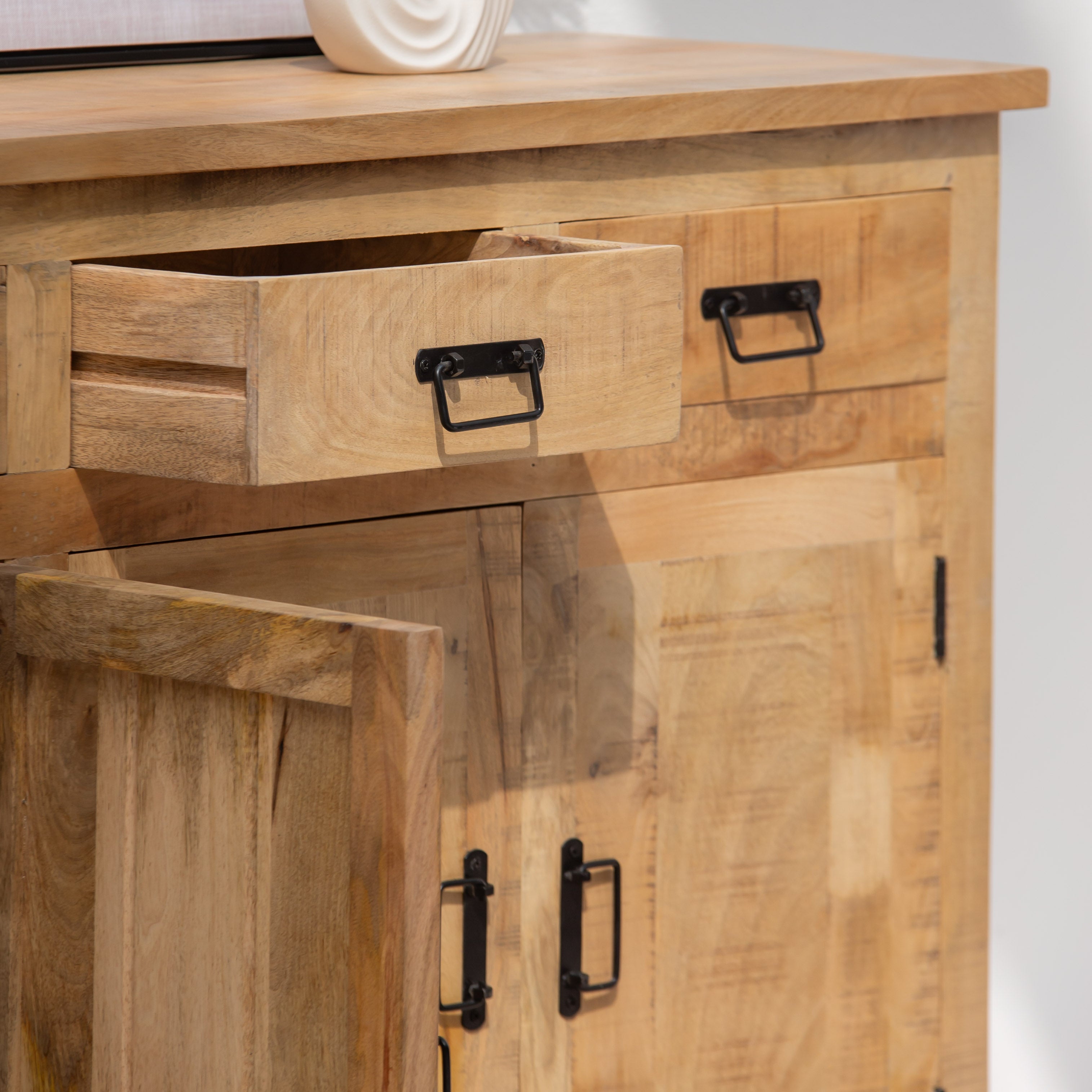 MANGOEDGE FOUR DRAWER FOUR DOOR SIDEBOARD