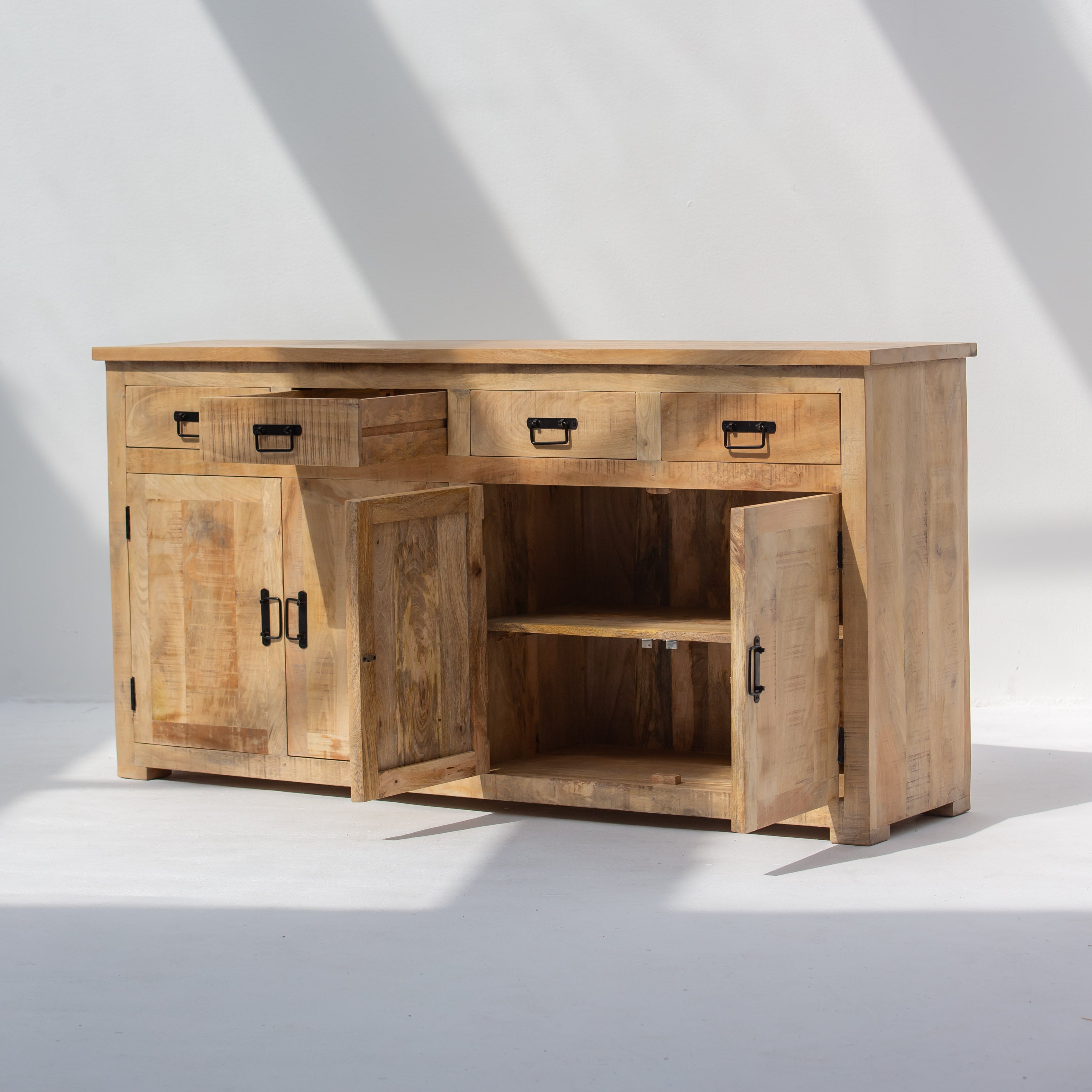 MANGOEDGE FOUR DRAWER FOUR DOOR SIDEBOARD