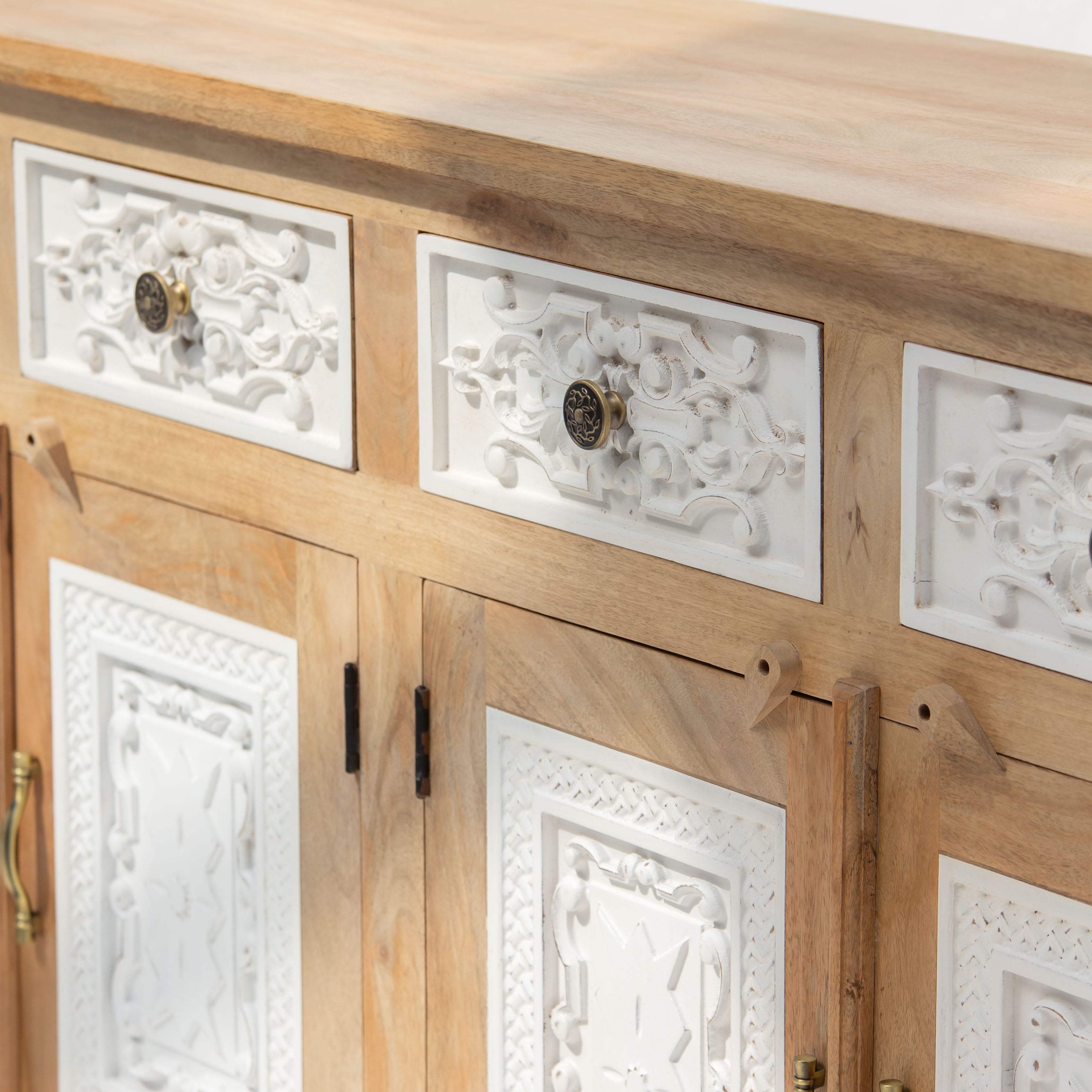 PUSHKAR WOODEN CARVING SIDEBOARD