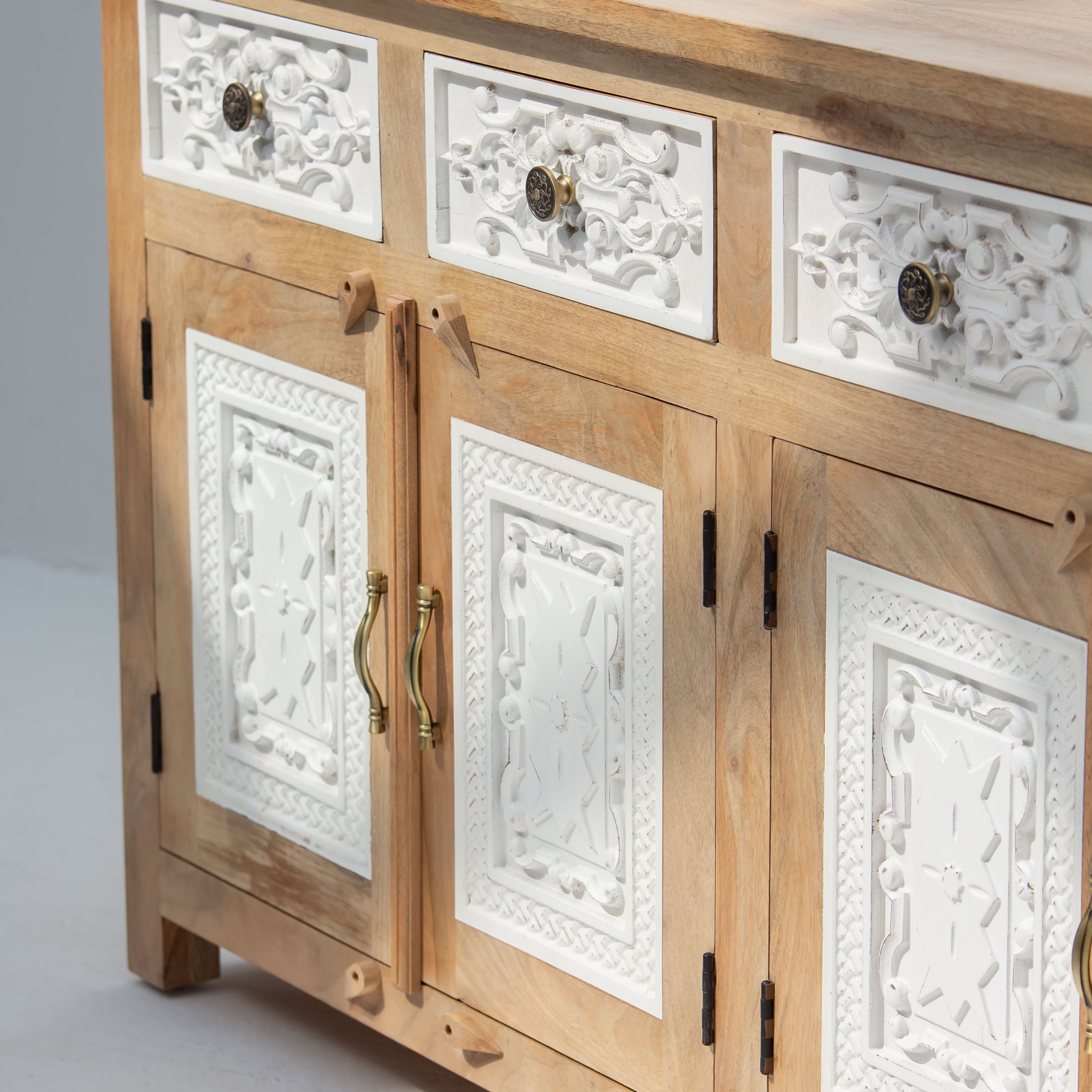 PUSHKAR WOODEN CARVING SIDEBOARD