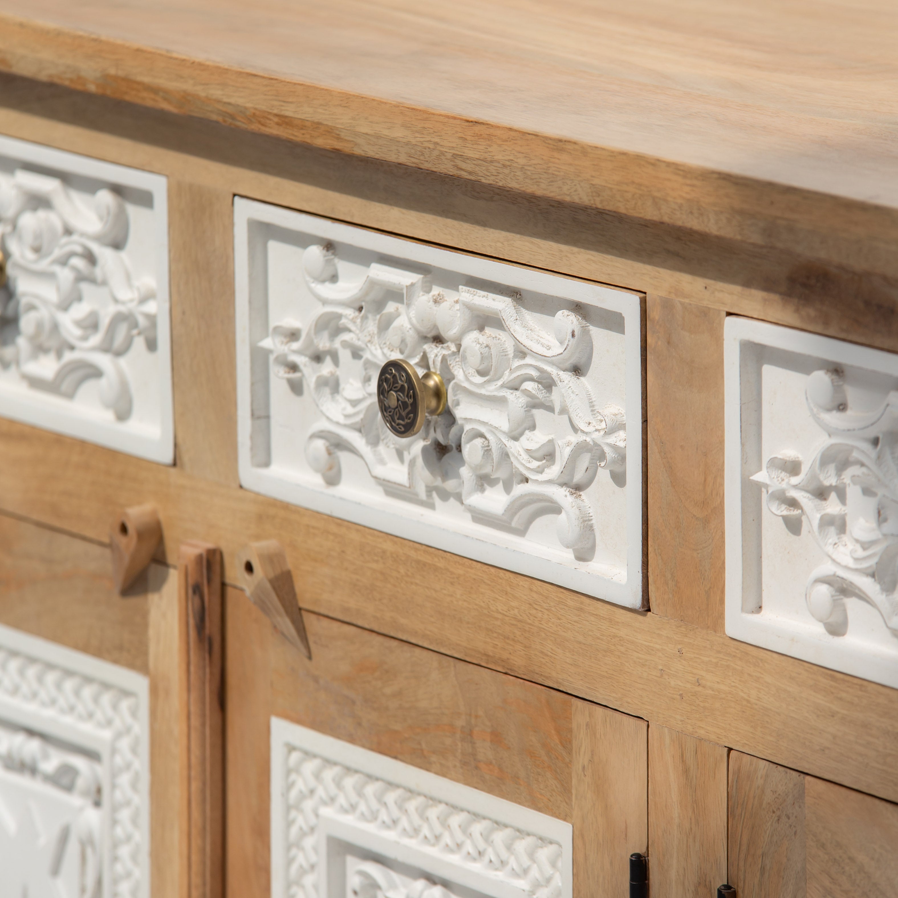 PUSHKAR WOODEN CARVING SIDEBOARD